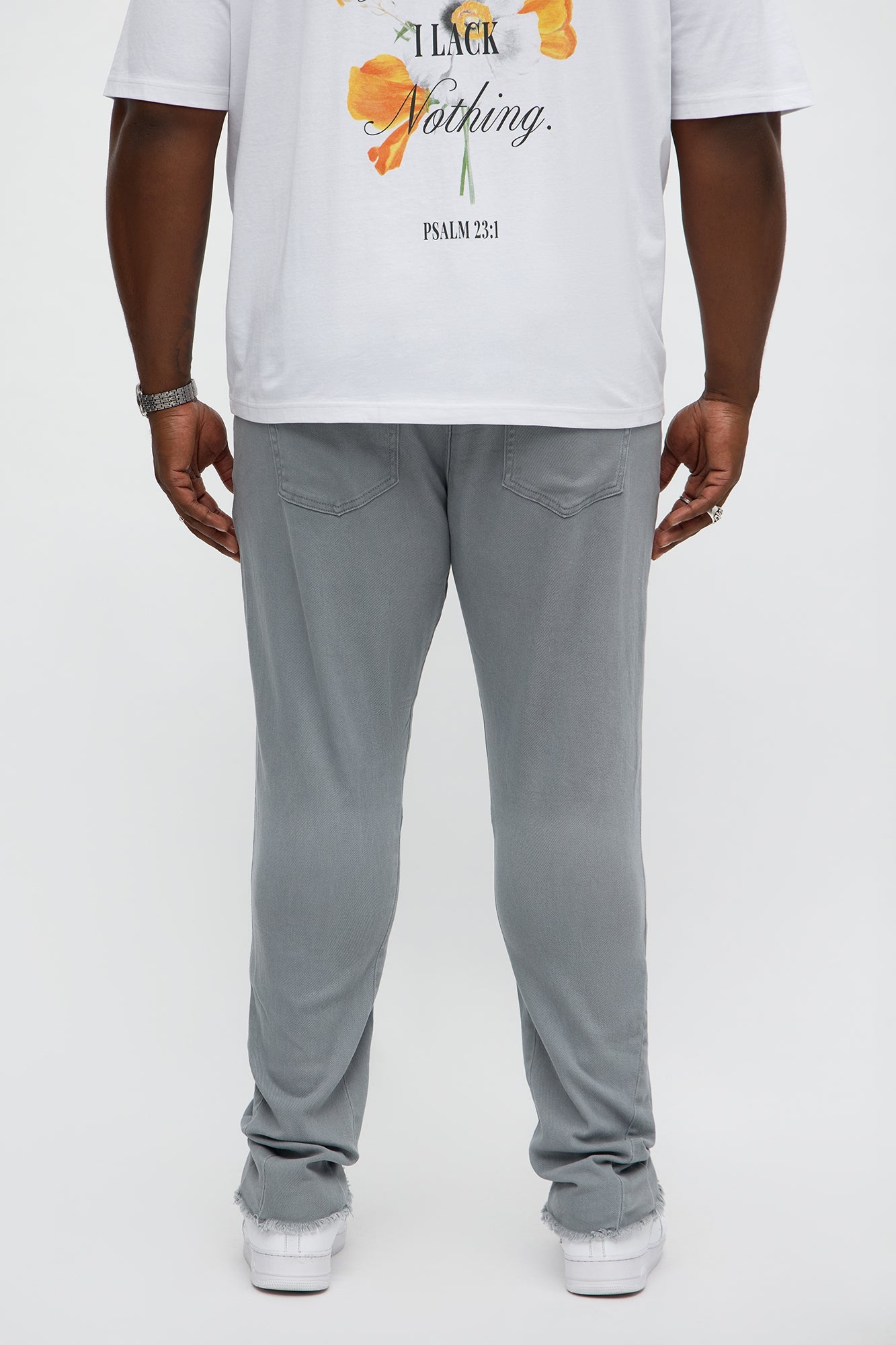 Stacked Skinny Staying Busy Distressed Pant - Grey Fashion Nova