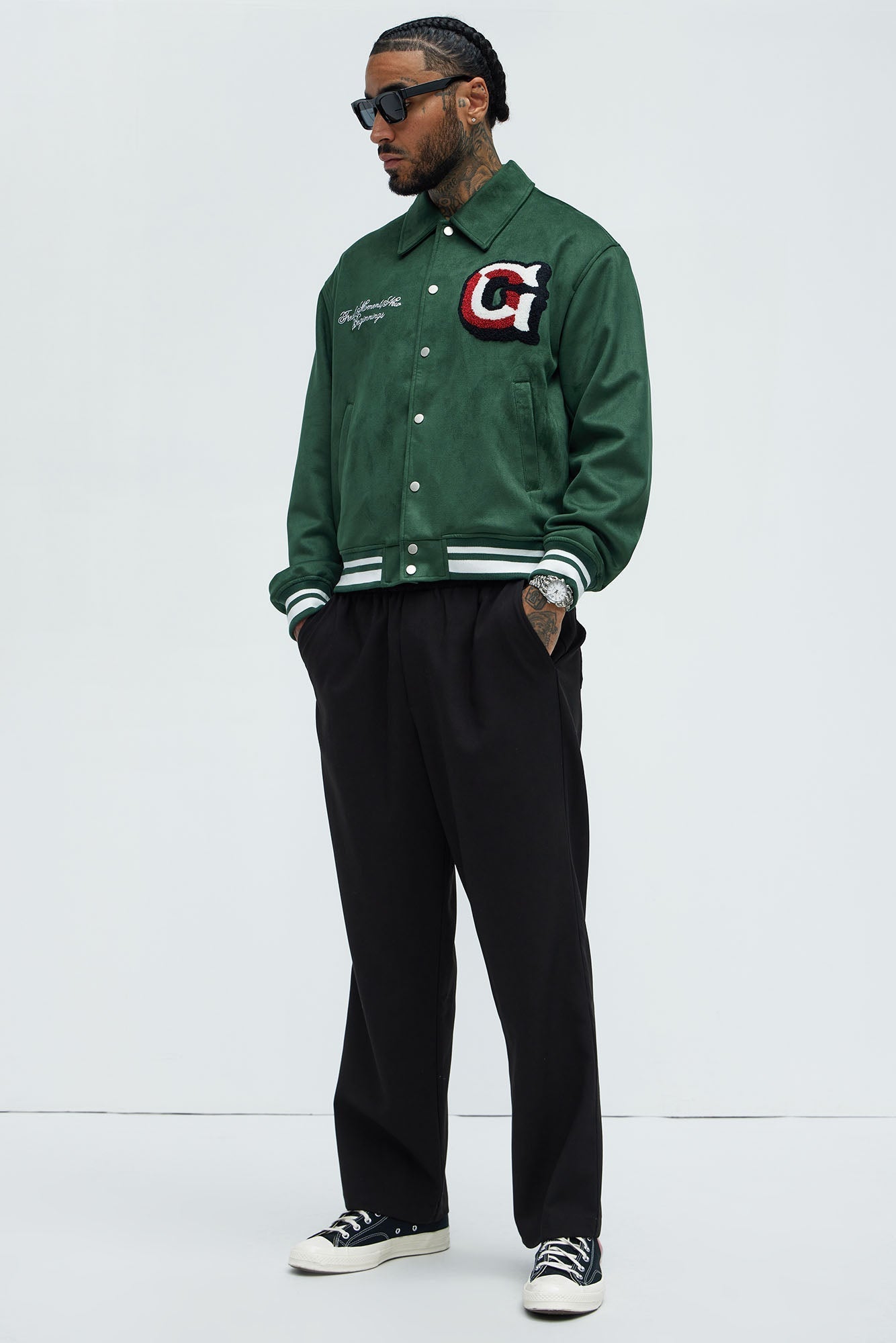 Good As Gold Varsity Jacket - Green Fashion Nova