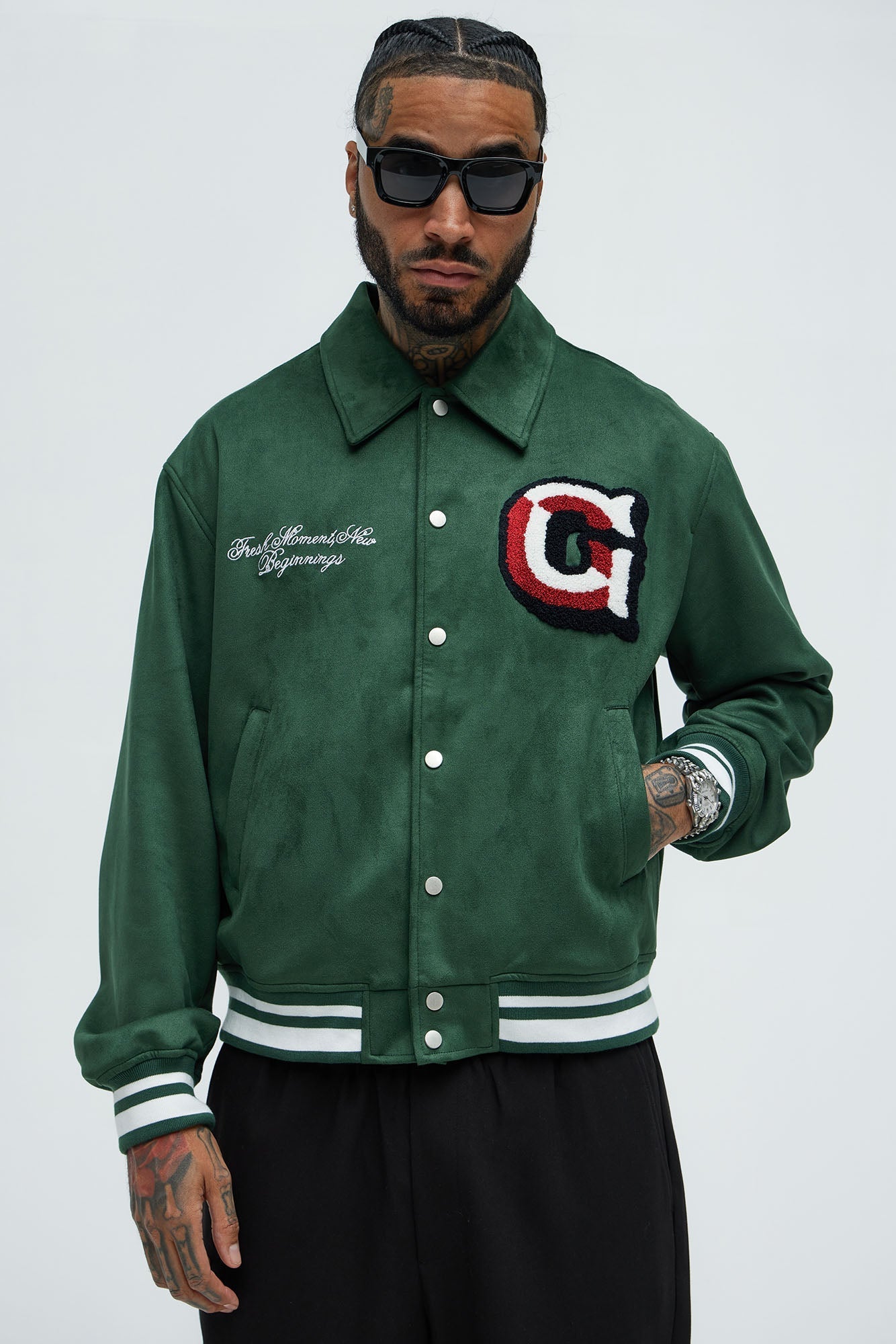 Good As Gold Varsity Jacket - Green Fashion Nova