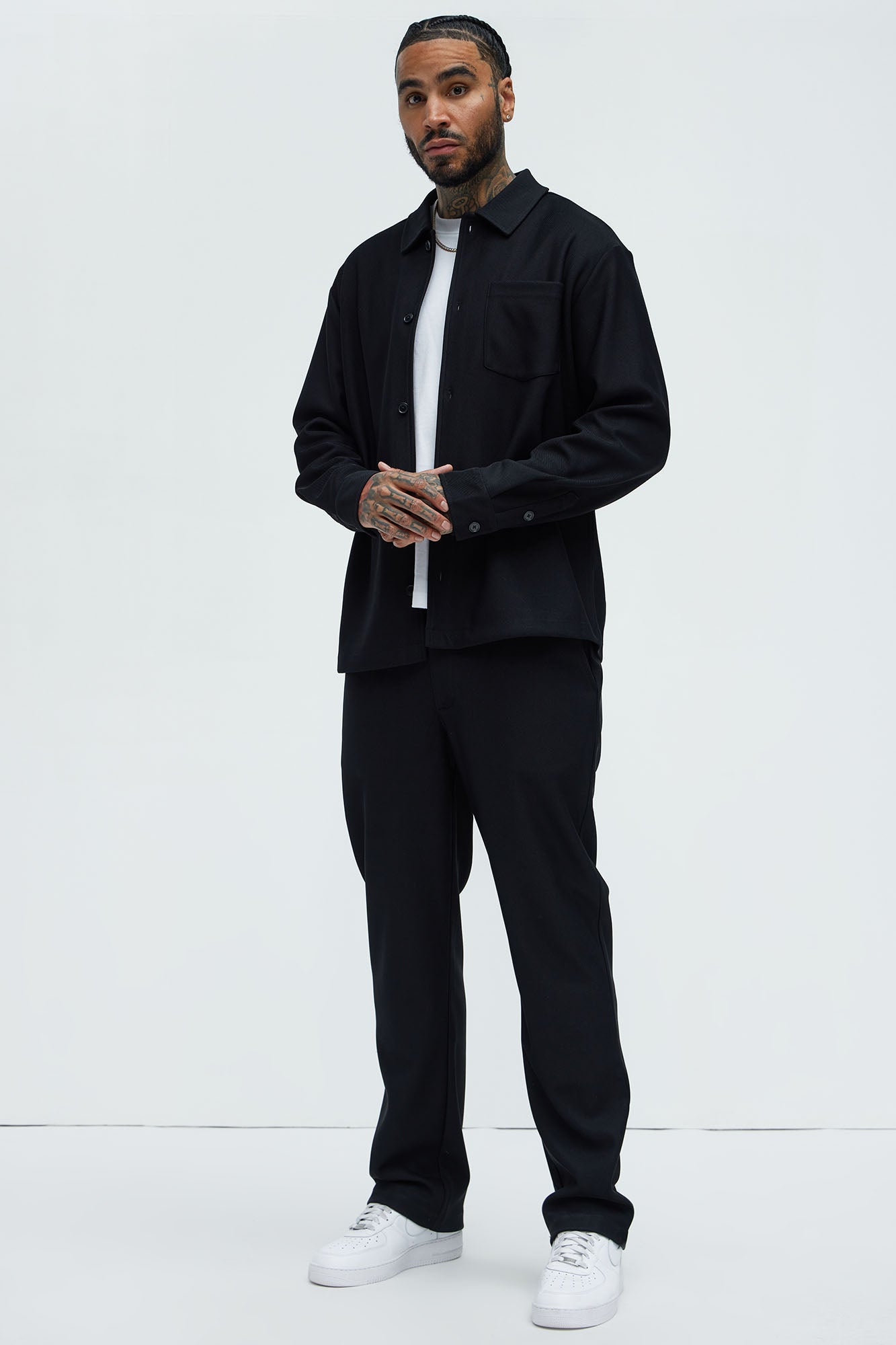 Turner Straight Trousers - Black Fashion Nova