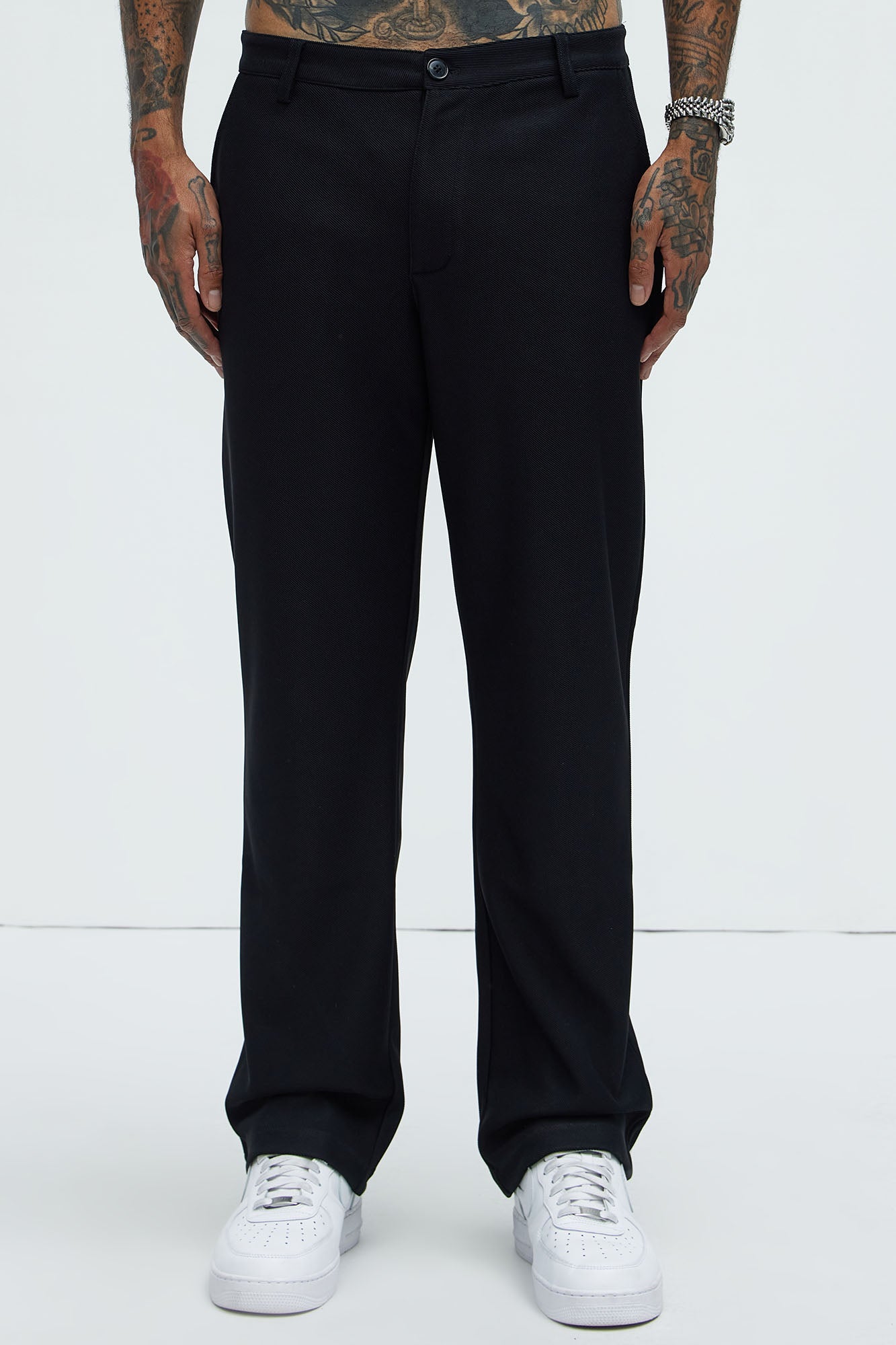 Turner Straight Trousers - Black Fashion Nova