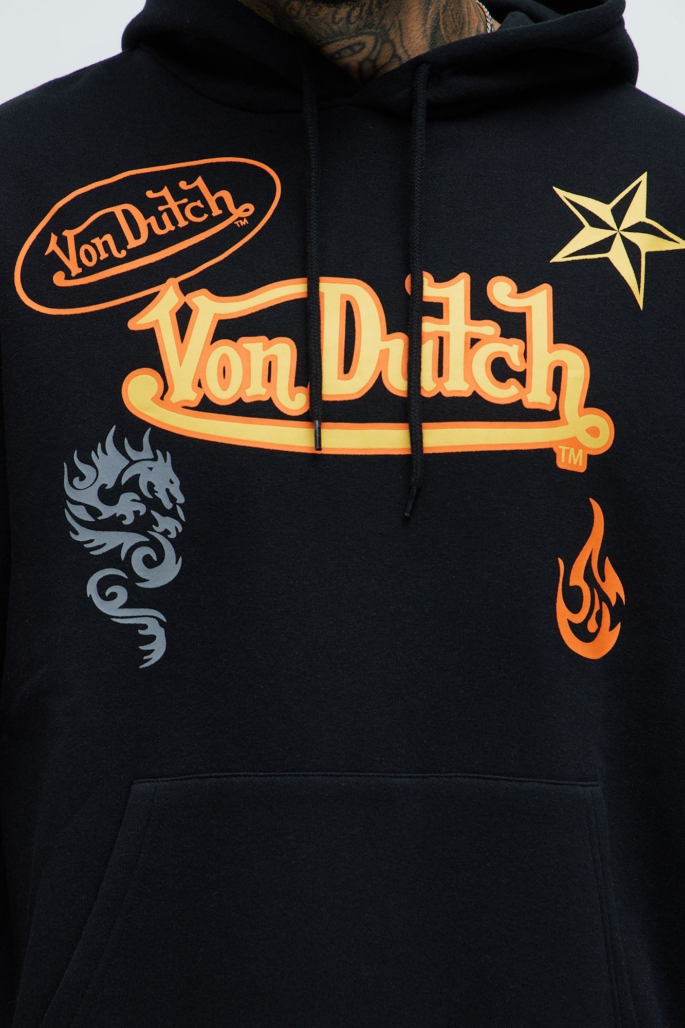 Von Dutch Star Hoodie - Black Fashion Nova