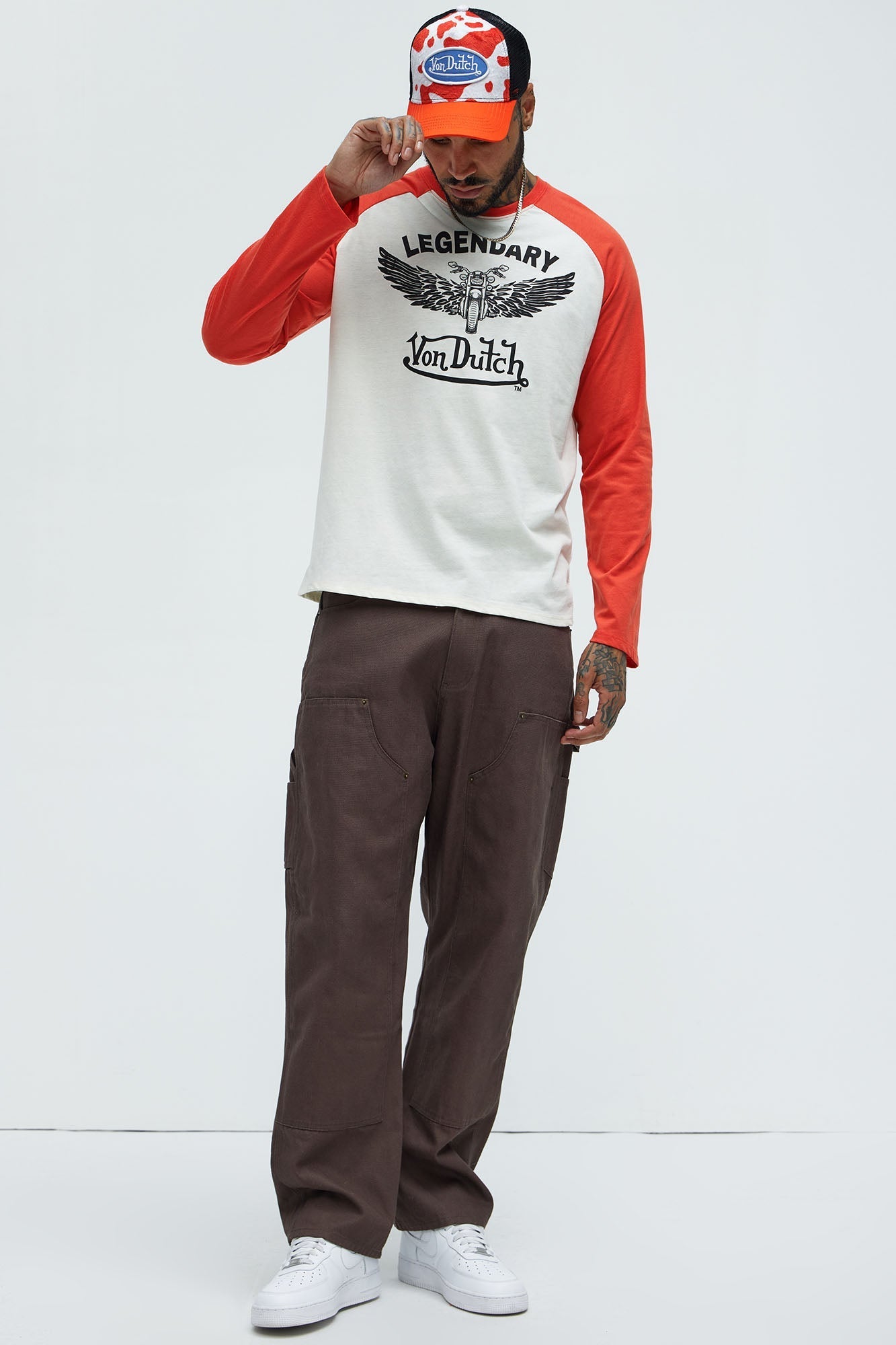 Von Dutch Legendary Tee - Red/combo Fashion Nova