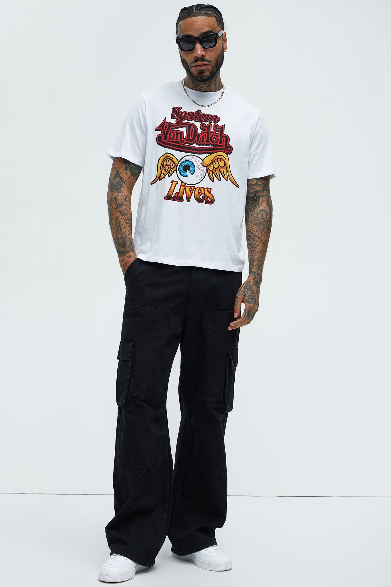 Von Dutch System Lives Short Sleeve Tee - White Fashion Nova