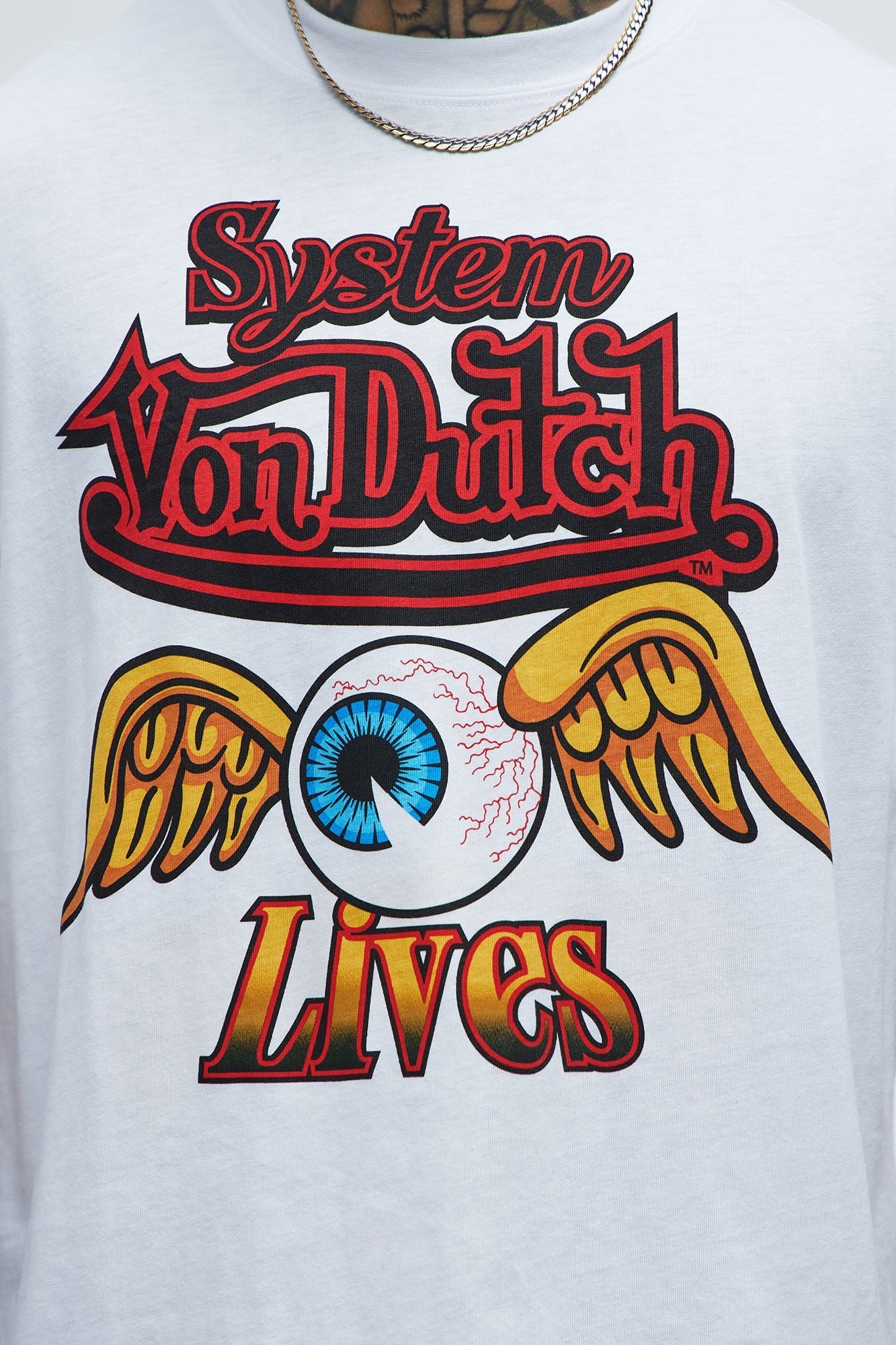 Von Dutch System Lives Short Sleeve Tee - White Fashion Nova