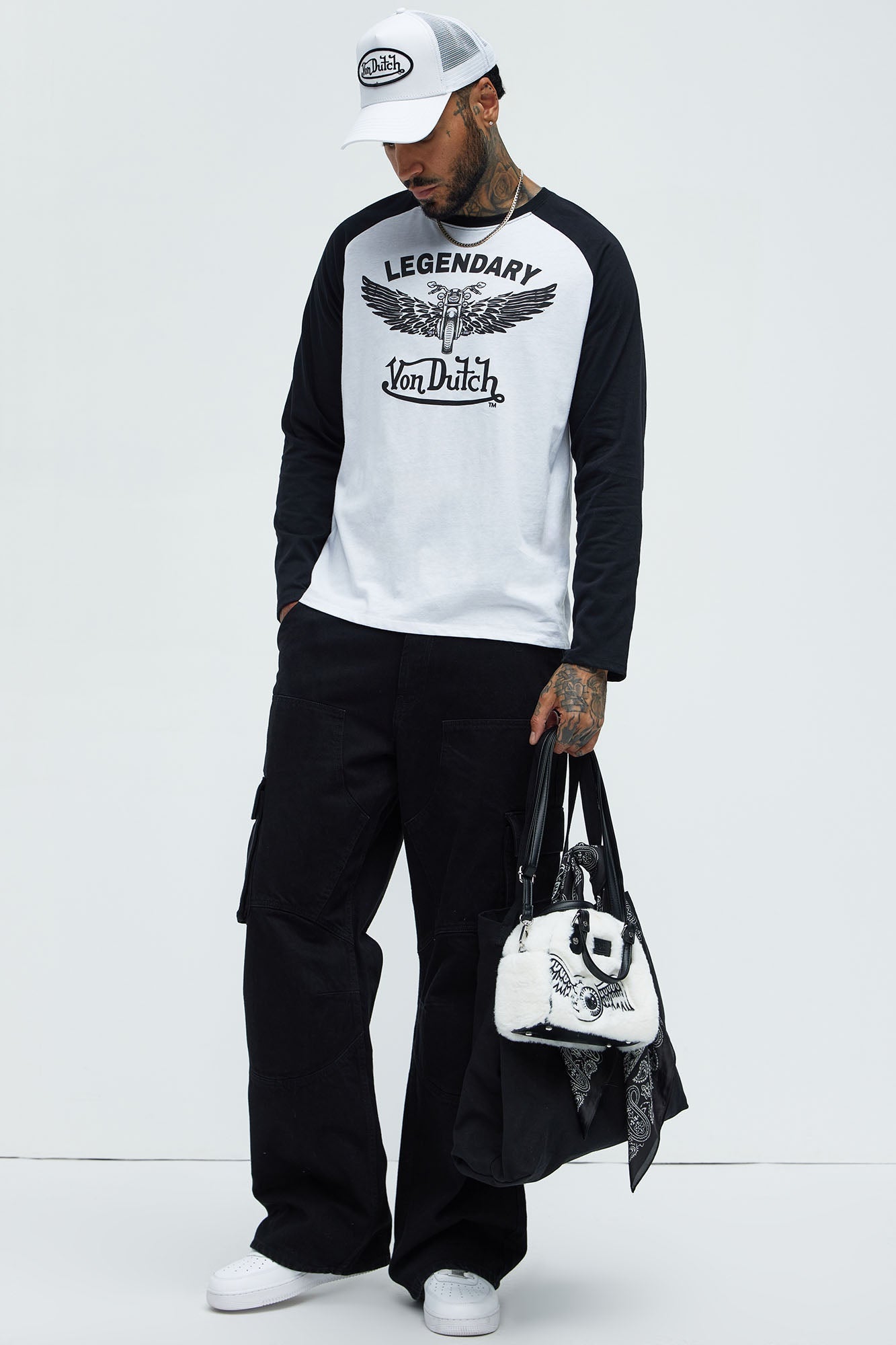 Von Dutch Legendary Tee - White/Black Fashion Nova