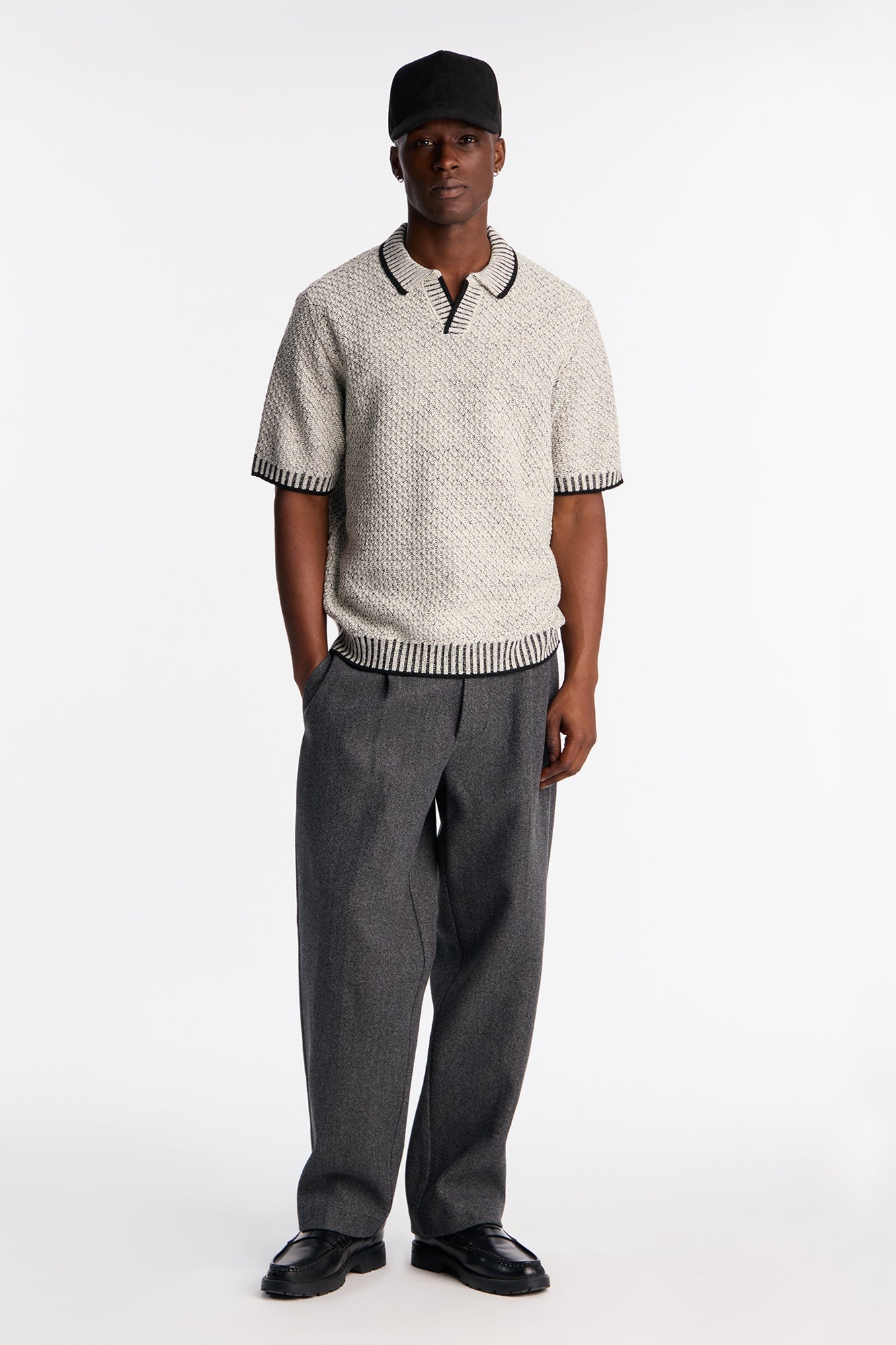 Knit Mercer Johnny Polo - Black Fashion Nova