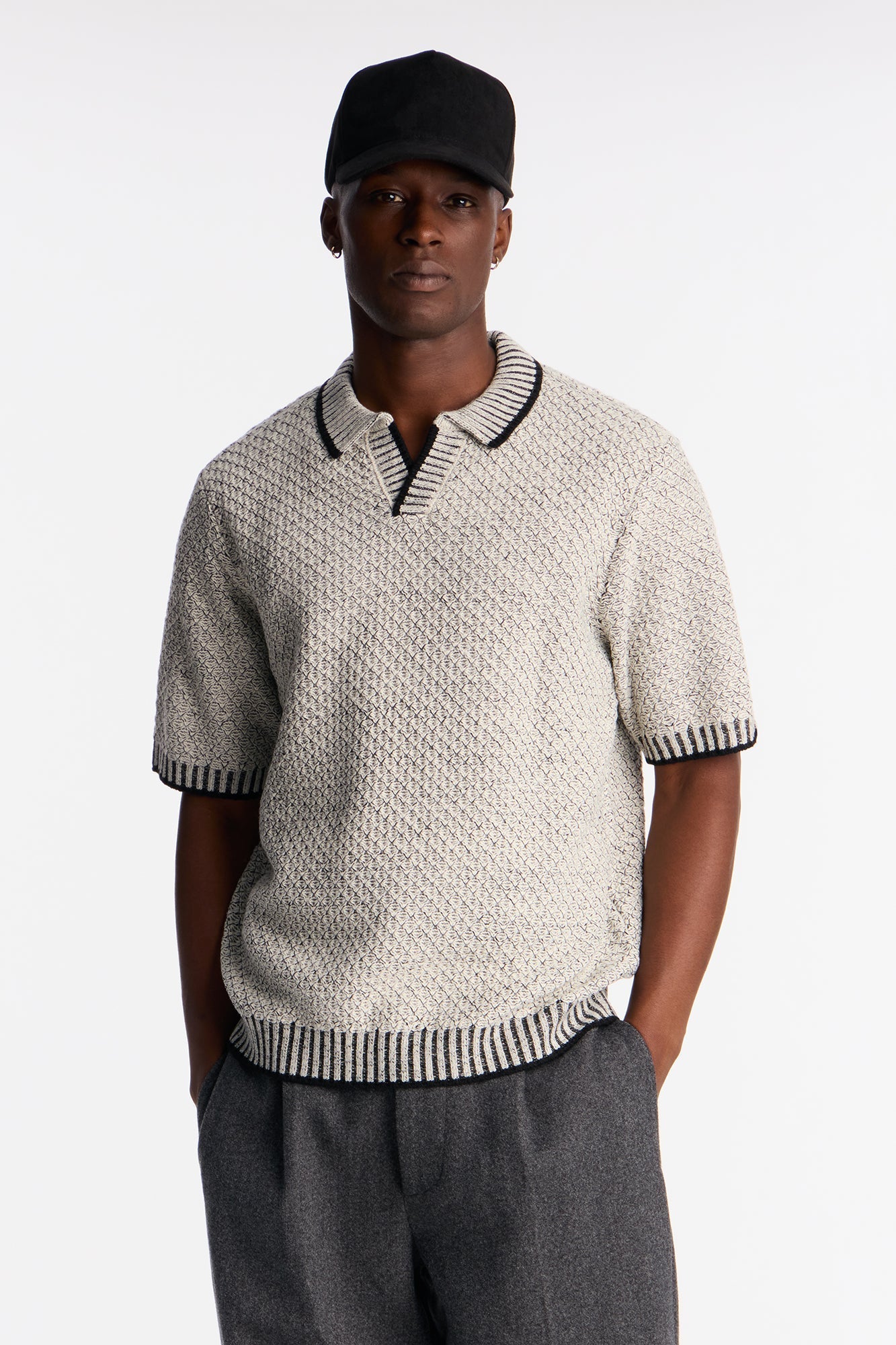 Knit Mercer Johnny Polo - Black Fashion Nova