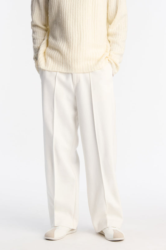 Baggy Mar Vista Stretch Tux Pant - Cream Fashion Nova
