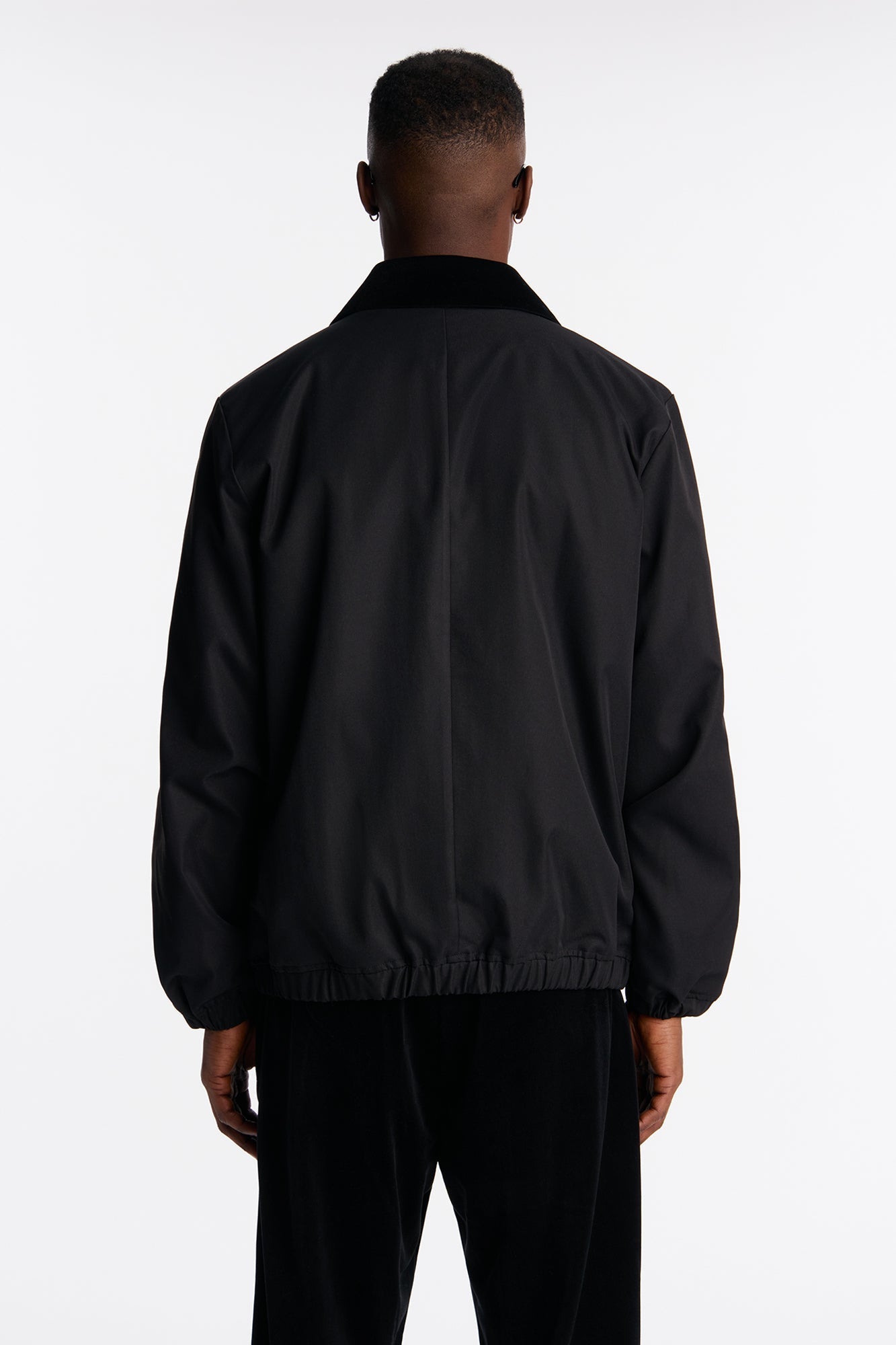 Lincoln Park Textured Collar Bomber Jacket - Black Fashion Nova