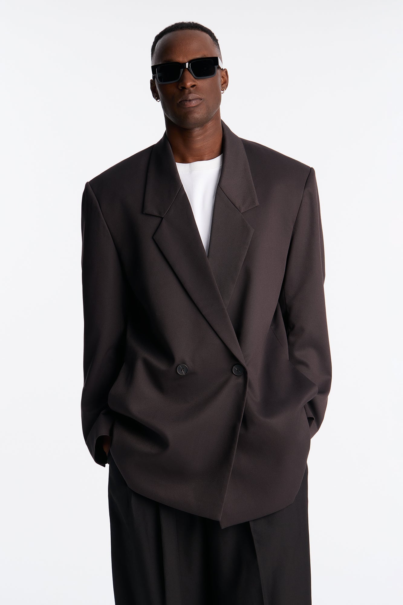 Oversized Quiet Authority Double Breasted Blazer - Brown Fashion Nova