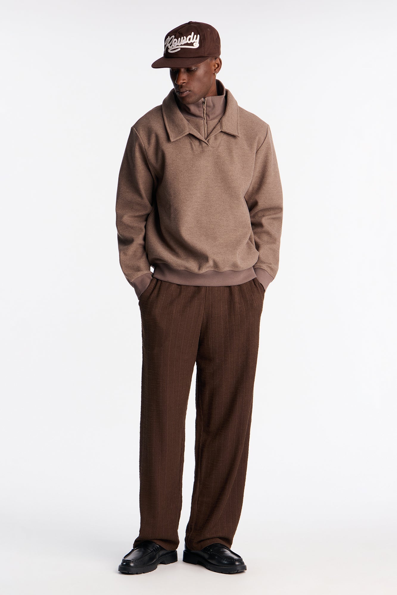 Baggy Dean Textured Pant - Brown Fashion Nova