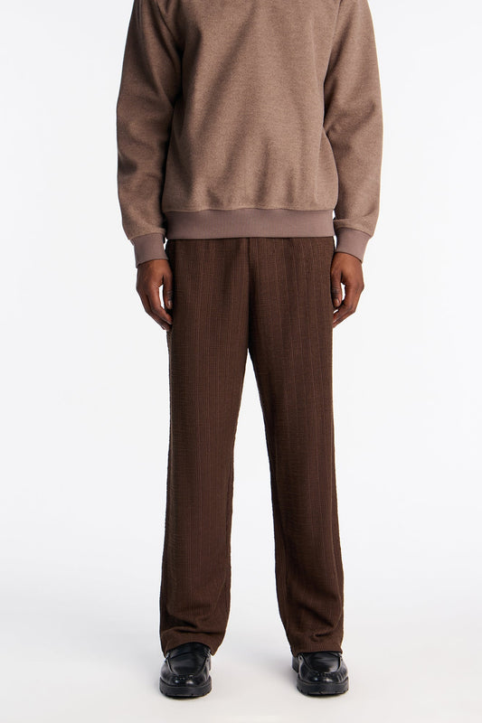 Baggy Dean Textured Pant - Brown Fashion Nova