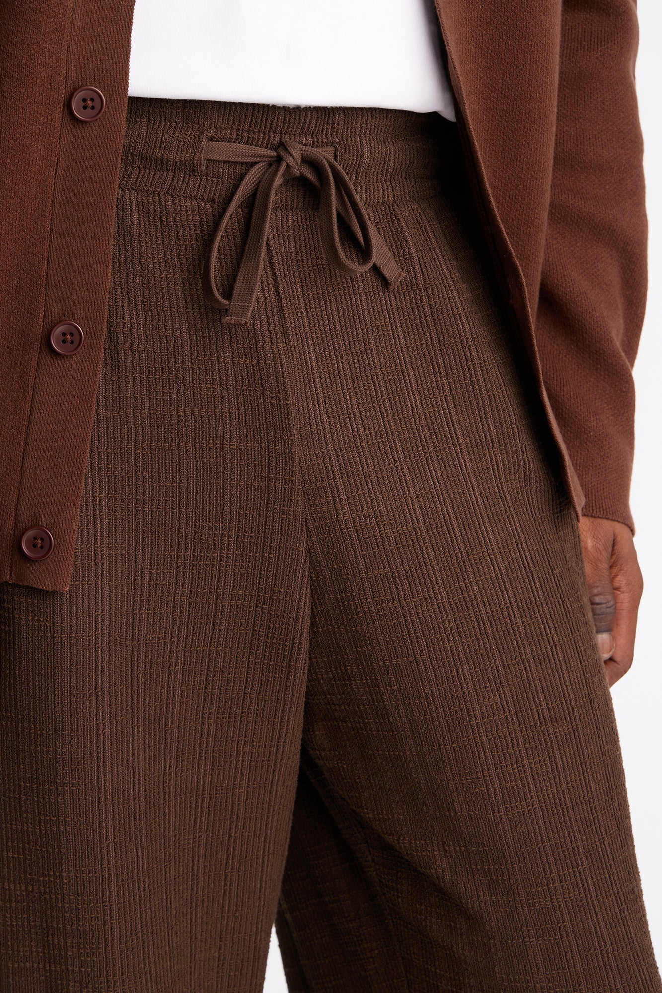 Baggy Dean Textured Pant - Brown Fashion Nova