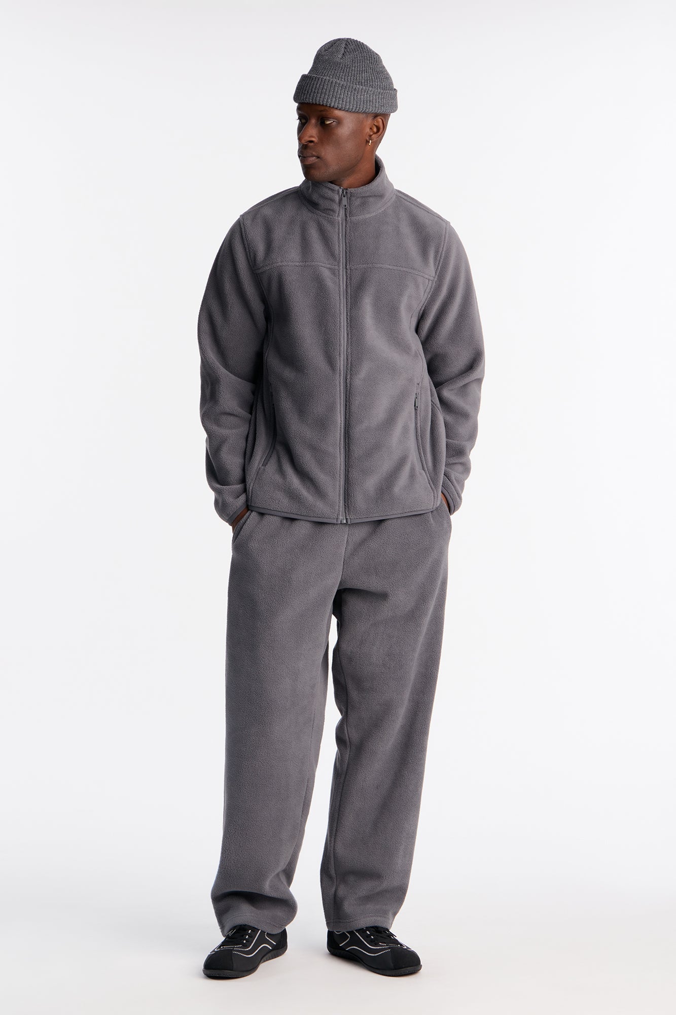 Core Microfleece Zip Jacket - Grey Fashion Nova