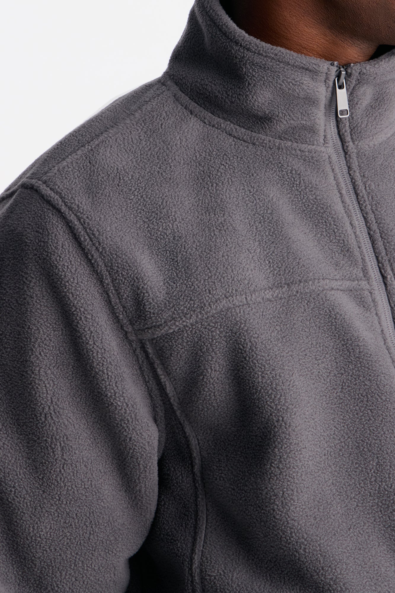 Core Microfleece Zip Jacket - Grey Fashion Nova