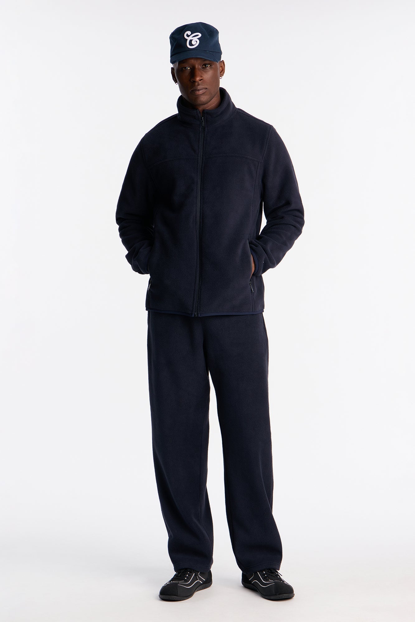 Core Microfleece Zip Jacket - Navy Fashion Nova