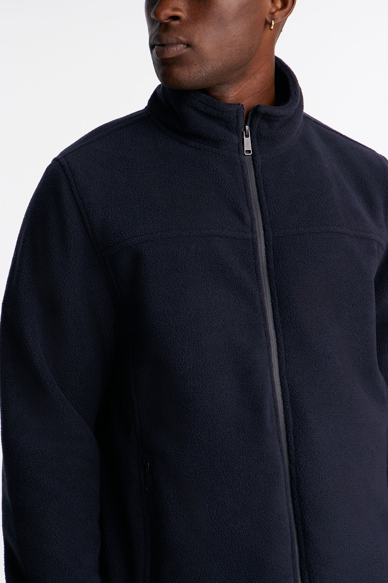 Core Microfleece Zip Jacket - Navy Fashion Nova