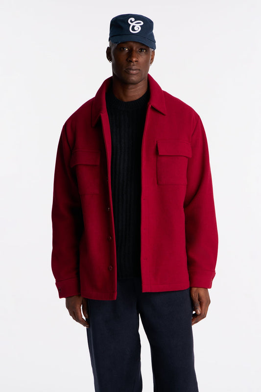 Ballou Pocket Button Up Shirt - Burgundy Fashion Nova