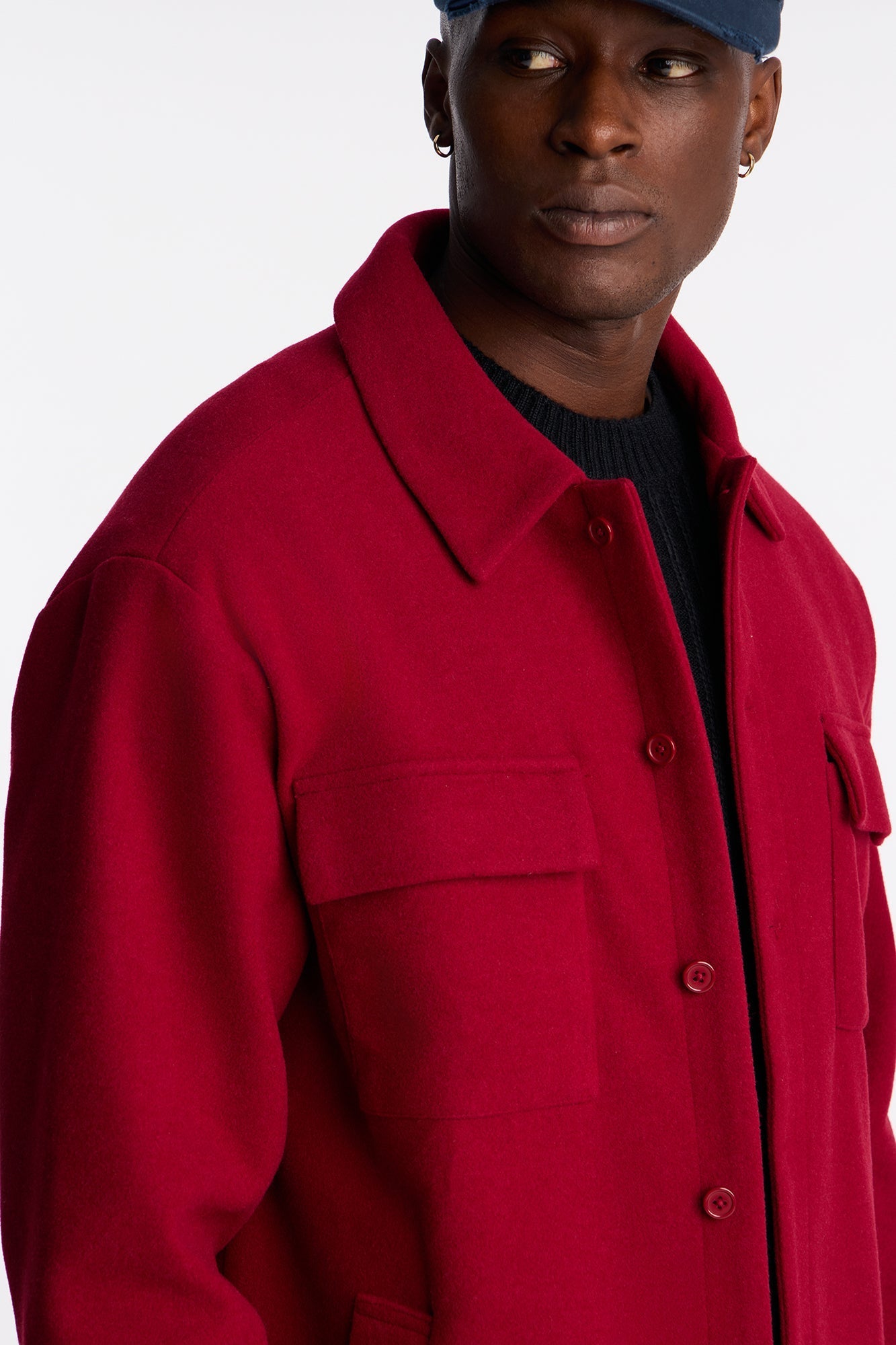 Ballou Pocket Button Up Shirt - Burgundy Fashion Nova