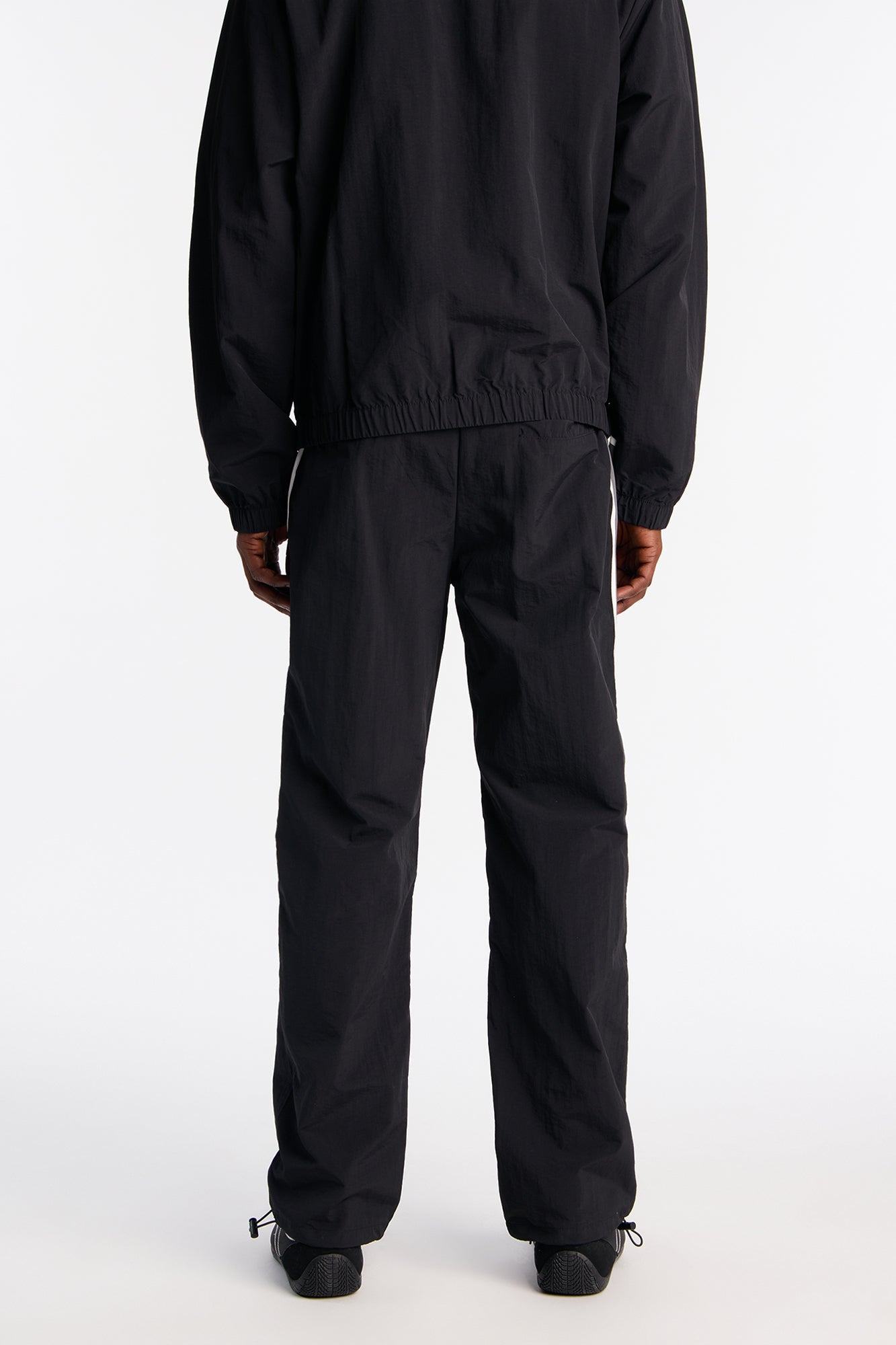 Straight Prep The Field Color Block Nylon Pant - Black/combo Fashion Nova