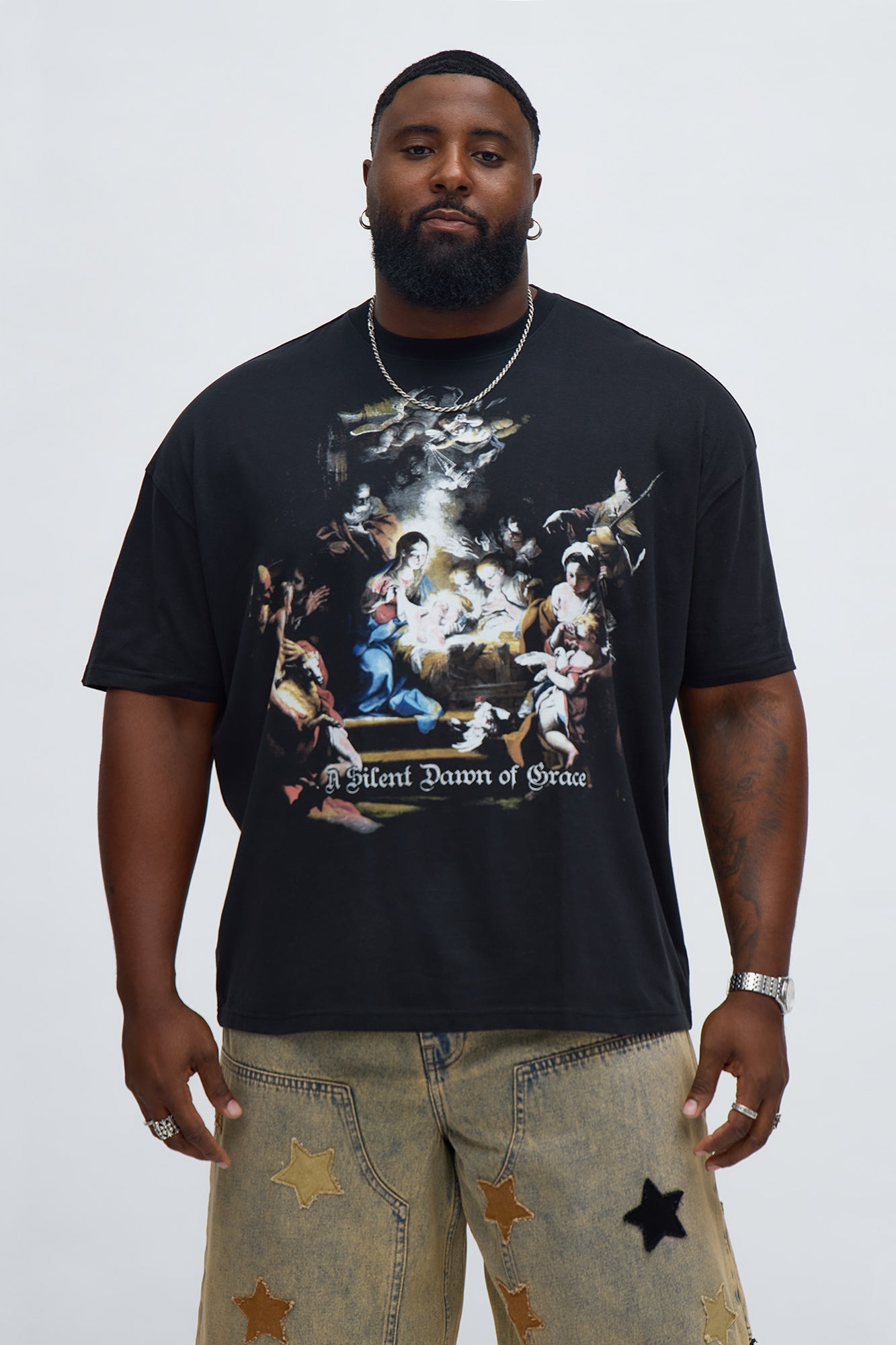 Birth Of The Son Short Sleeve Tee - Black Fashion Nova