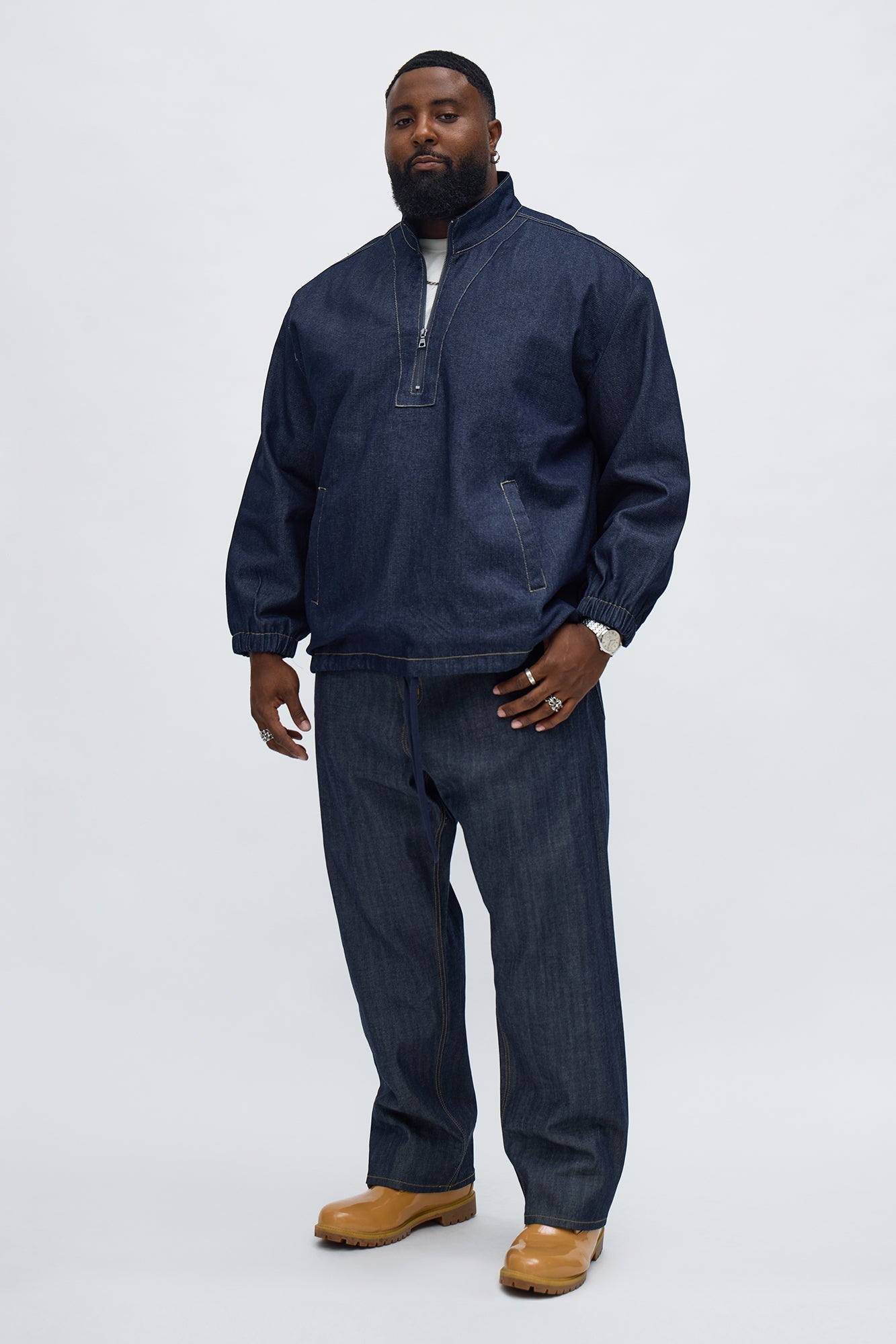 Changes Denim Anorak Jacket - Indigo Fashion Nova