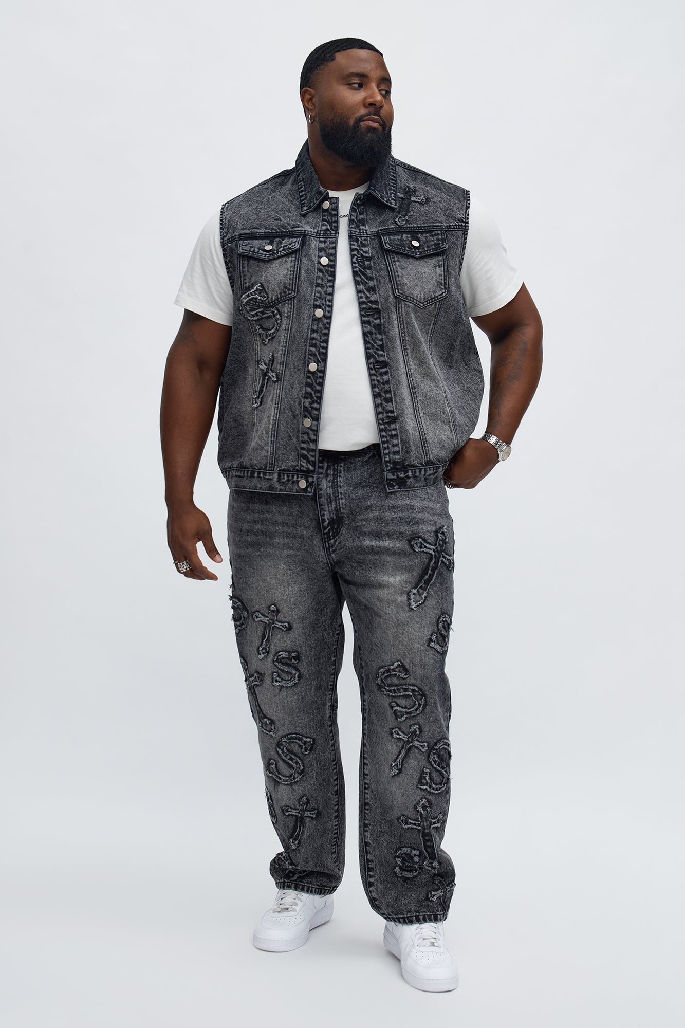Street Testament Denim Vest - Grey Fashion Nova