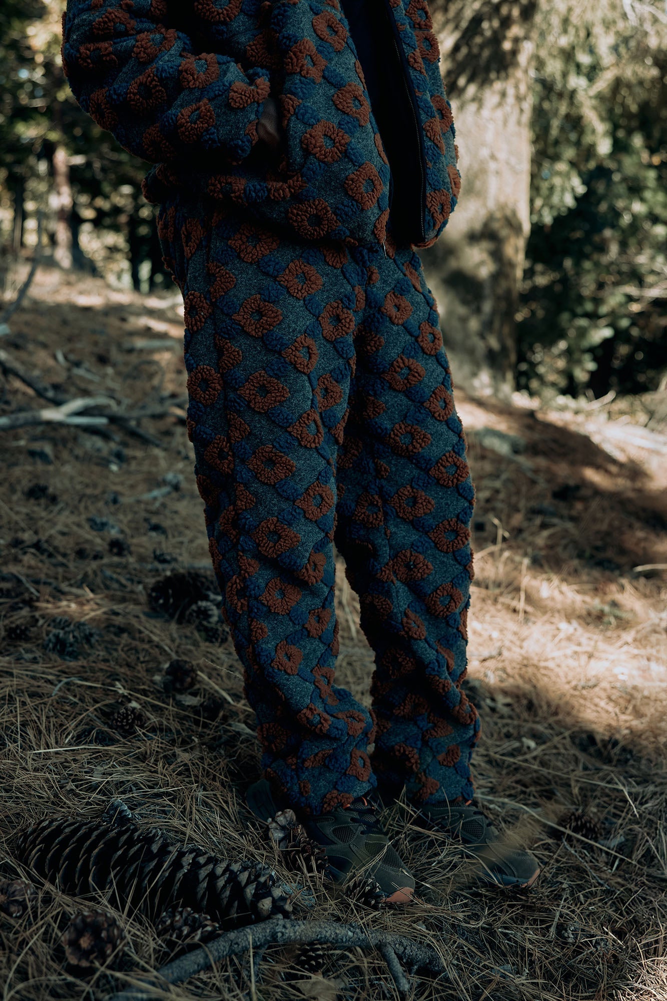 Straight Floral Sherpa Pant - Grey Fashion Nova