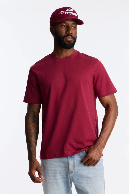 Classic Lightweight Tee - Burgundy Fashion Nova