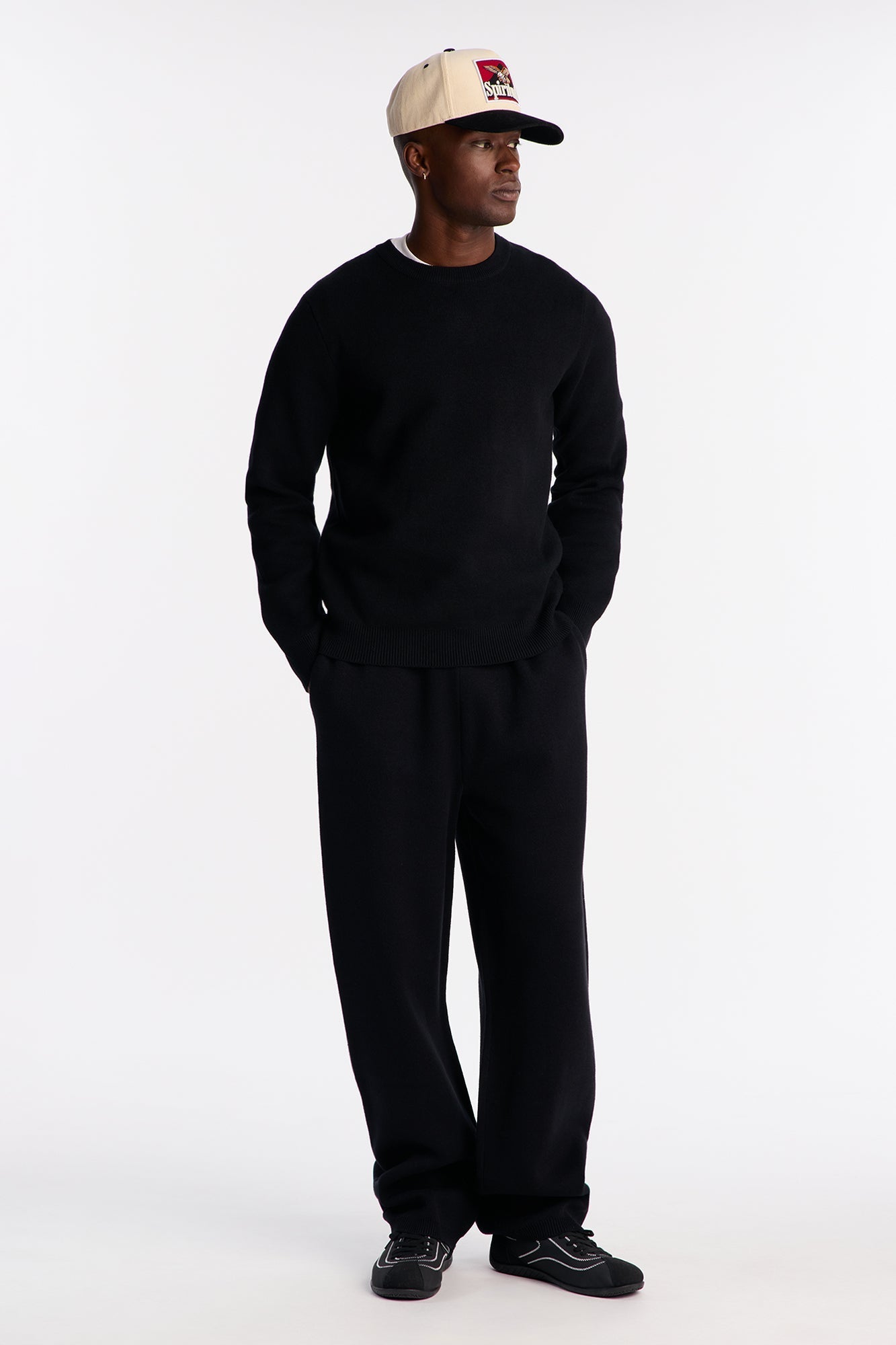 Recline Sweater Knit Crewneck - Black Fashion Nova