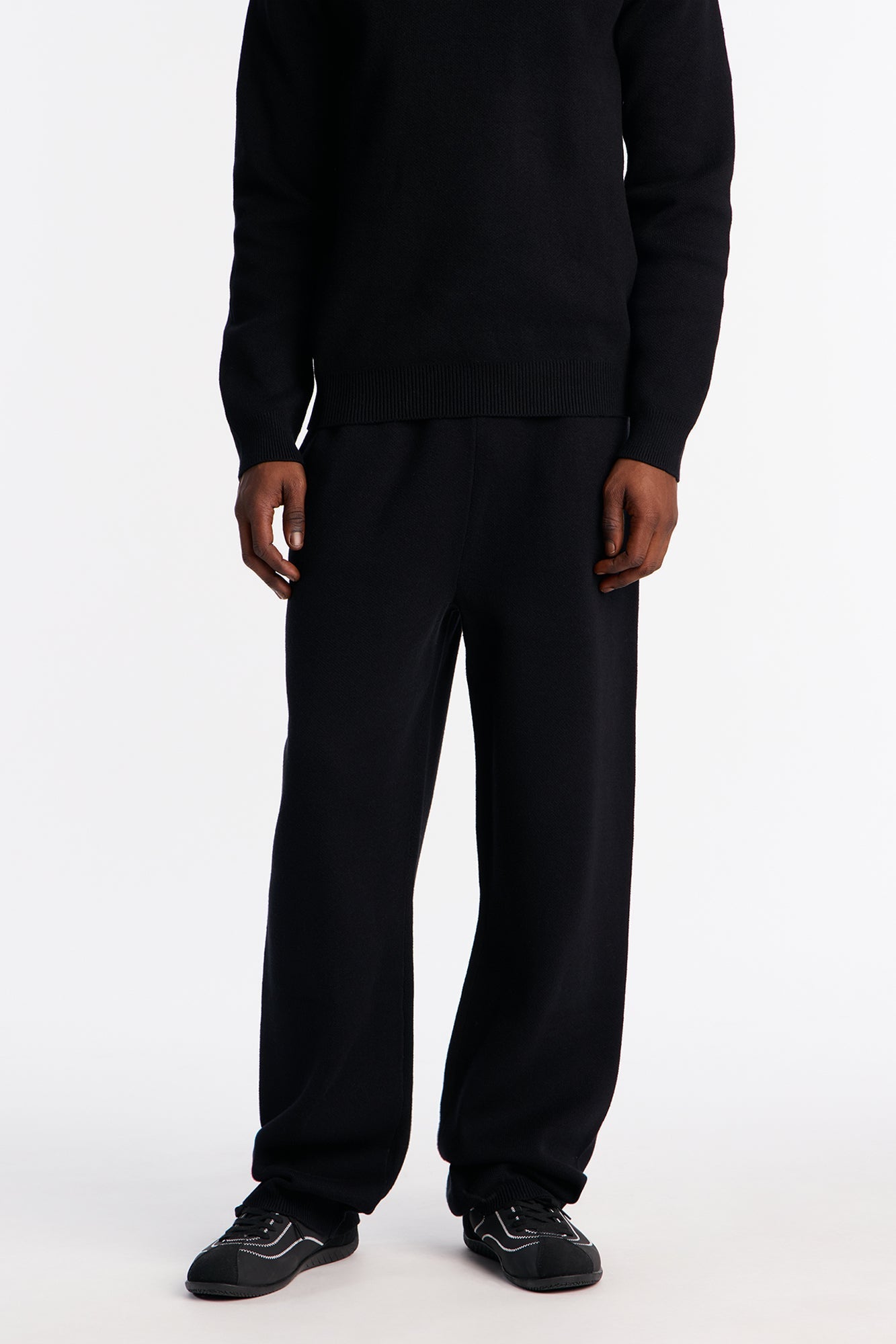 Recline Sweater Knit Sweatpants - Black Fashion Nova
