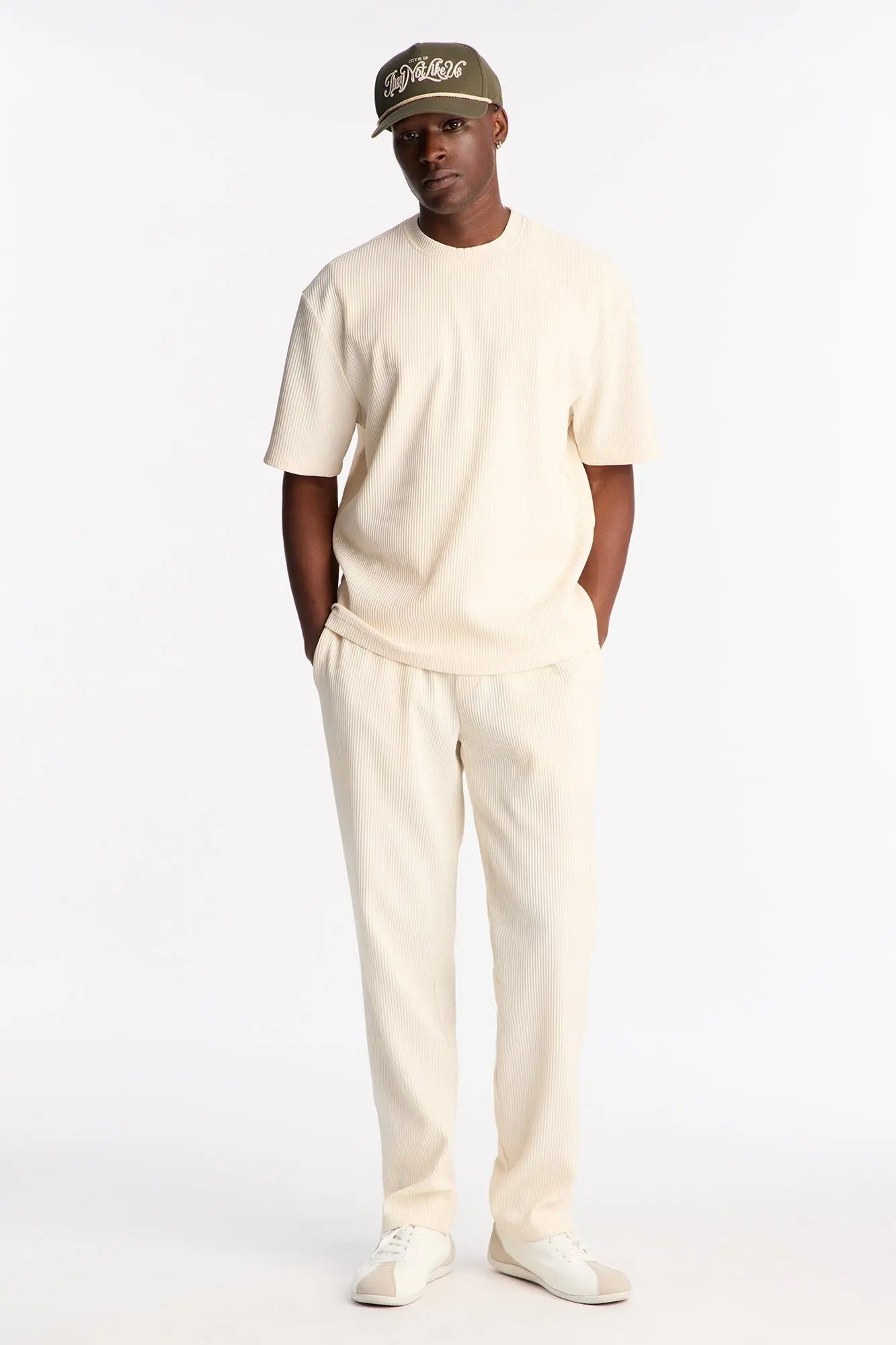 Show Up Slim Slit Pants - Off White Fashion Nova