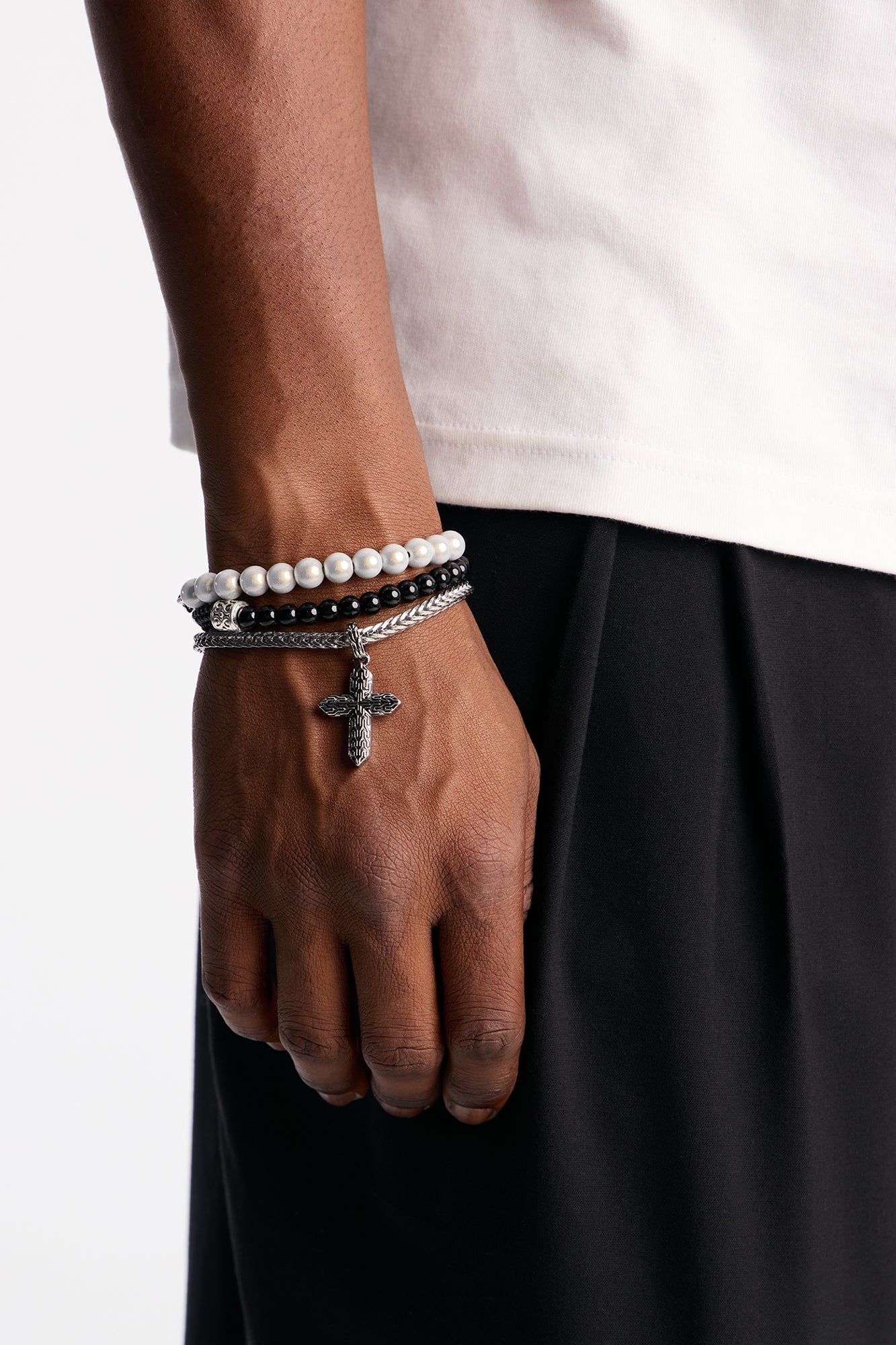 Next Up Mixed Bracelet Set - Silver Fashion Nova