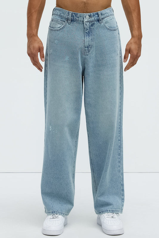 Vaughn Baggy Jeans - Light Wash Fashion Nova