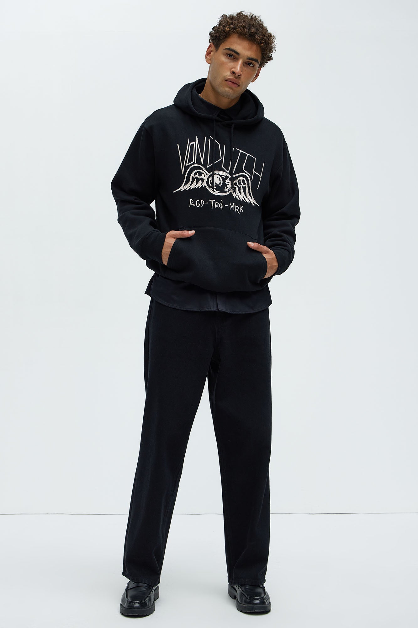 Von Dutch Eye Sketch Hoodie - Black Fashion Nova