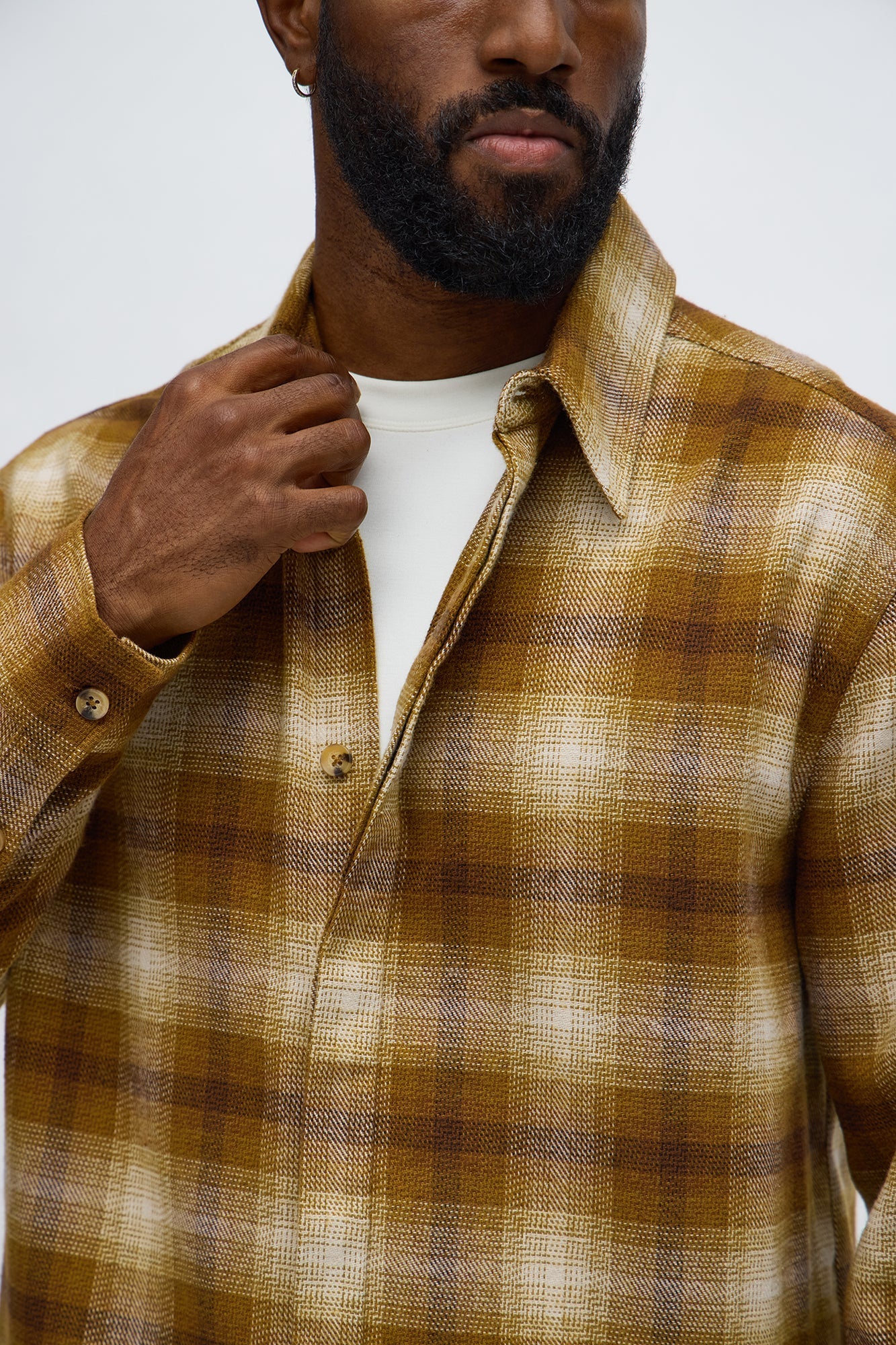 Relaxed Denali Plaid Button Up Shirt - Brown Fashion Nova