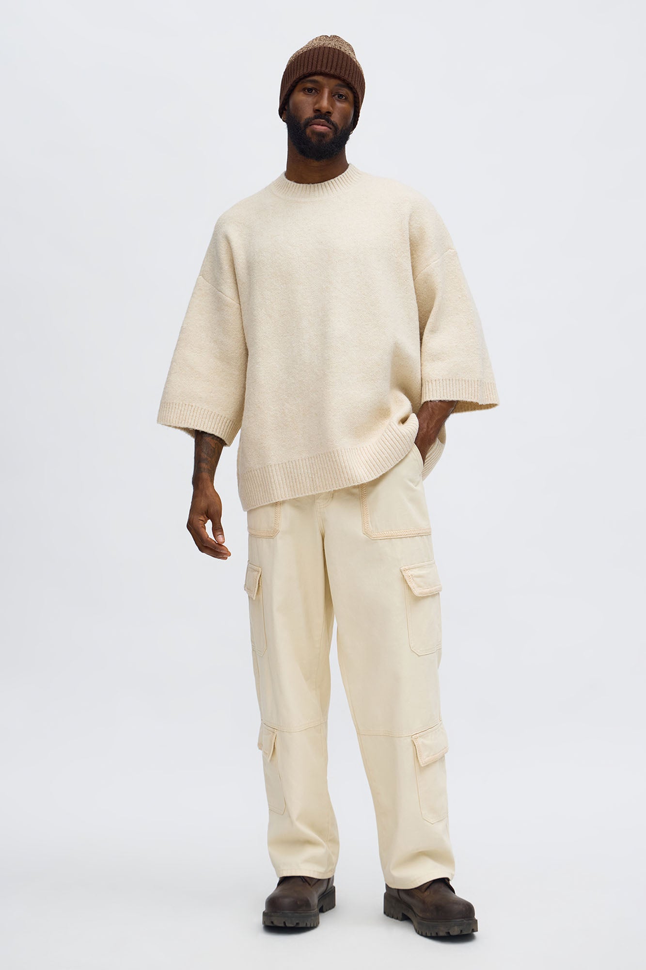 Oversized Ararat Sweater Shirt - Beige Fashion Nova