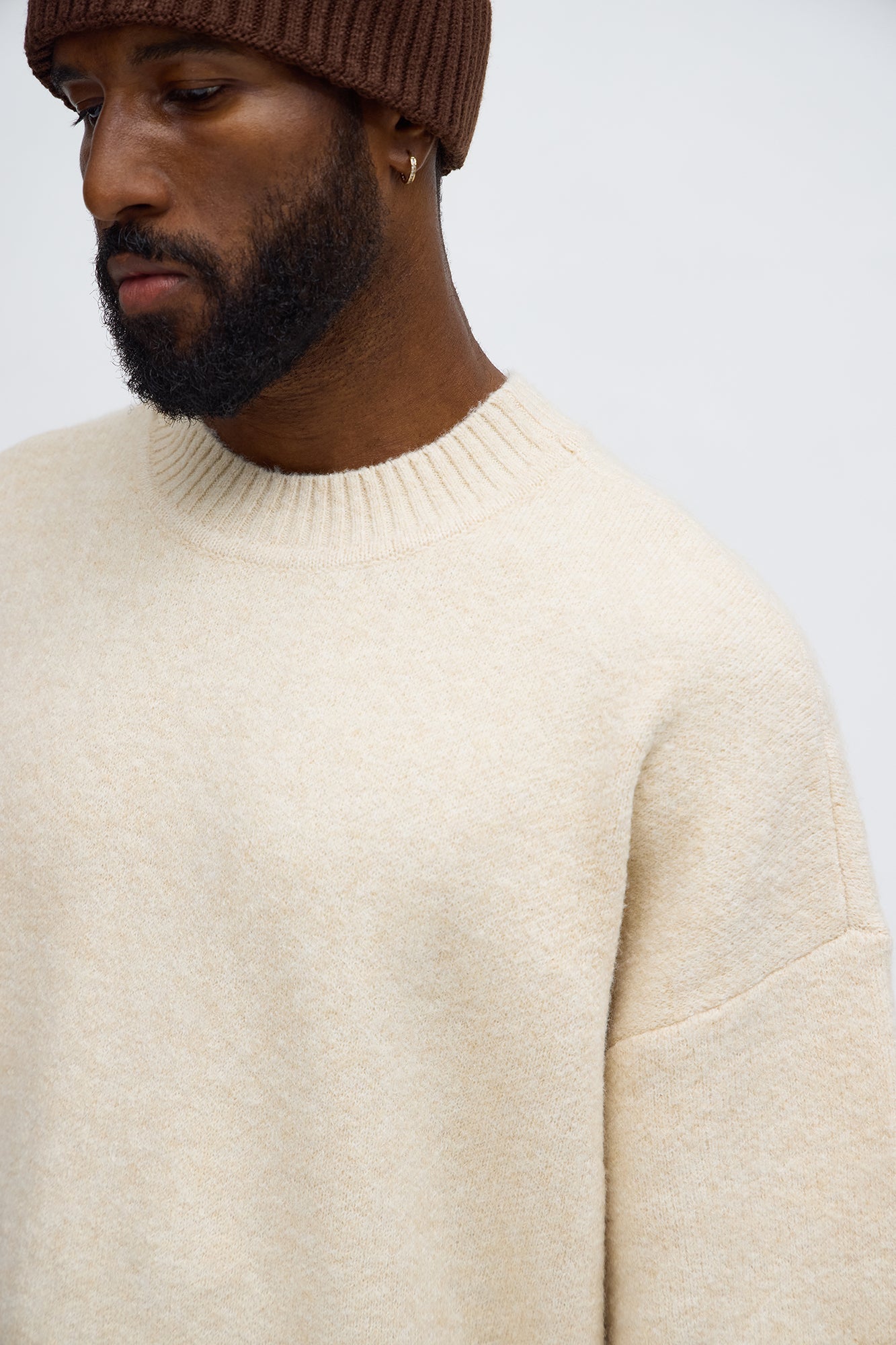 Oversized Ararat Sweater Shirt - Beige Fashion Nova