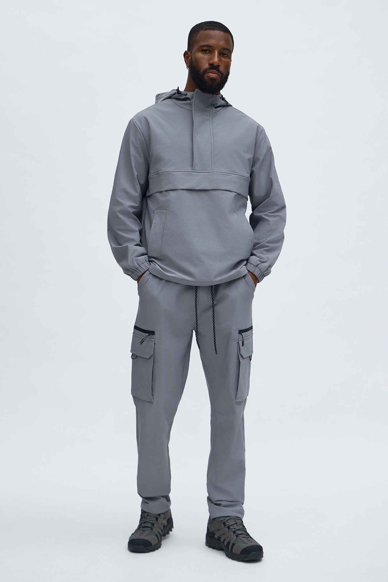Desert Storm Pullover Anorak - Grey Fashion Nova