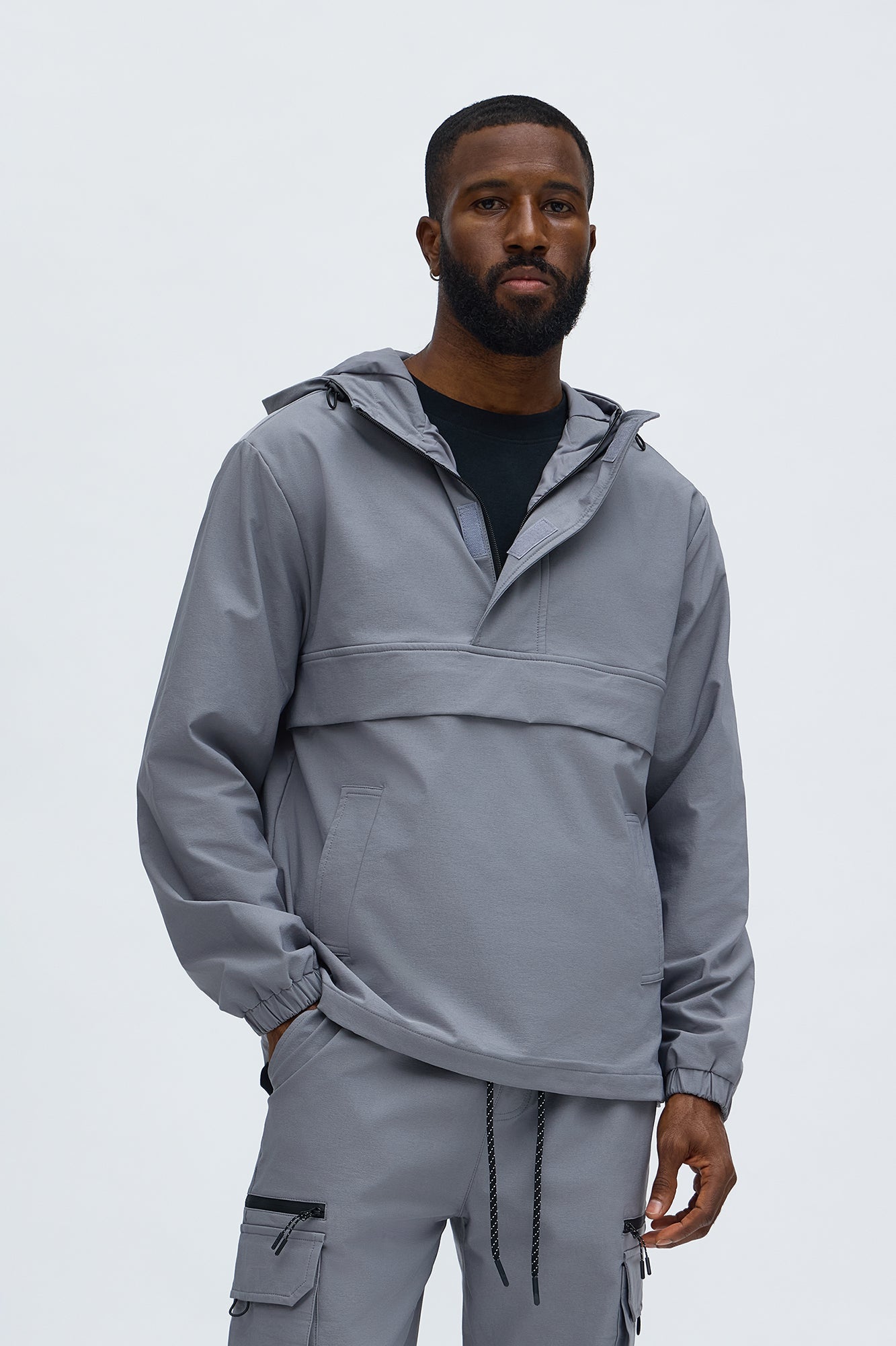 Desert Storm Pullover Anorak - Grey Fashion Nova