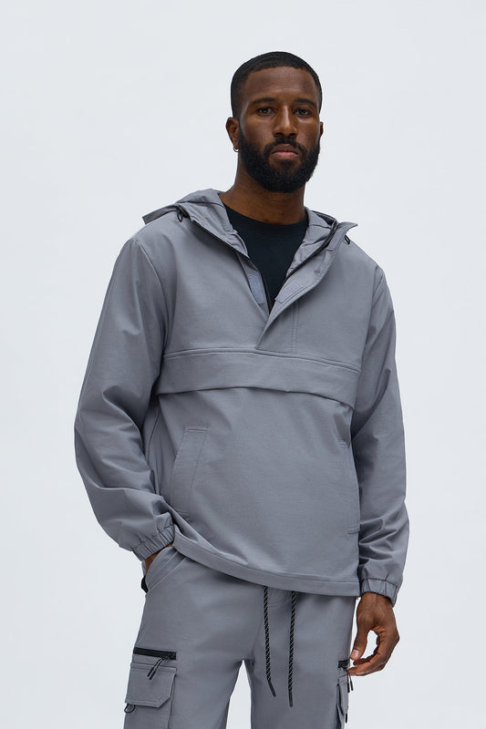Desert Storm Pullover Anorak - Grey Fashion Nova