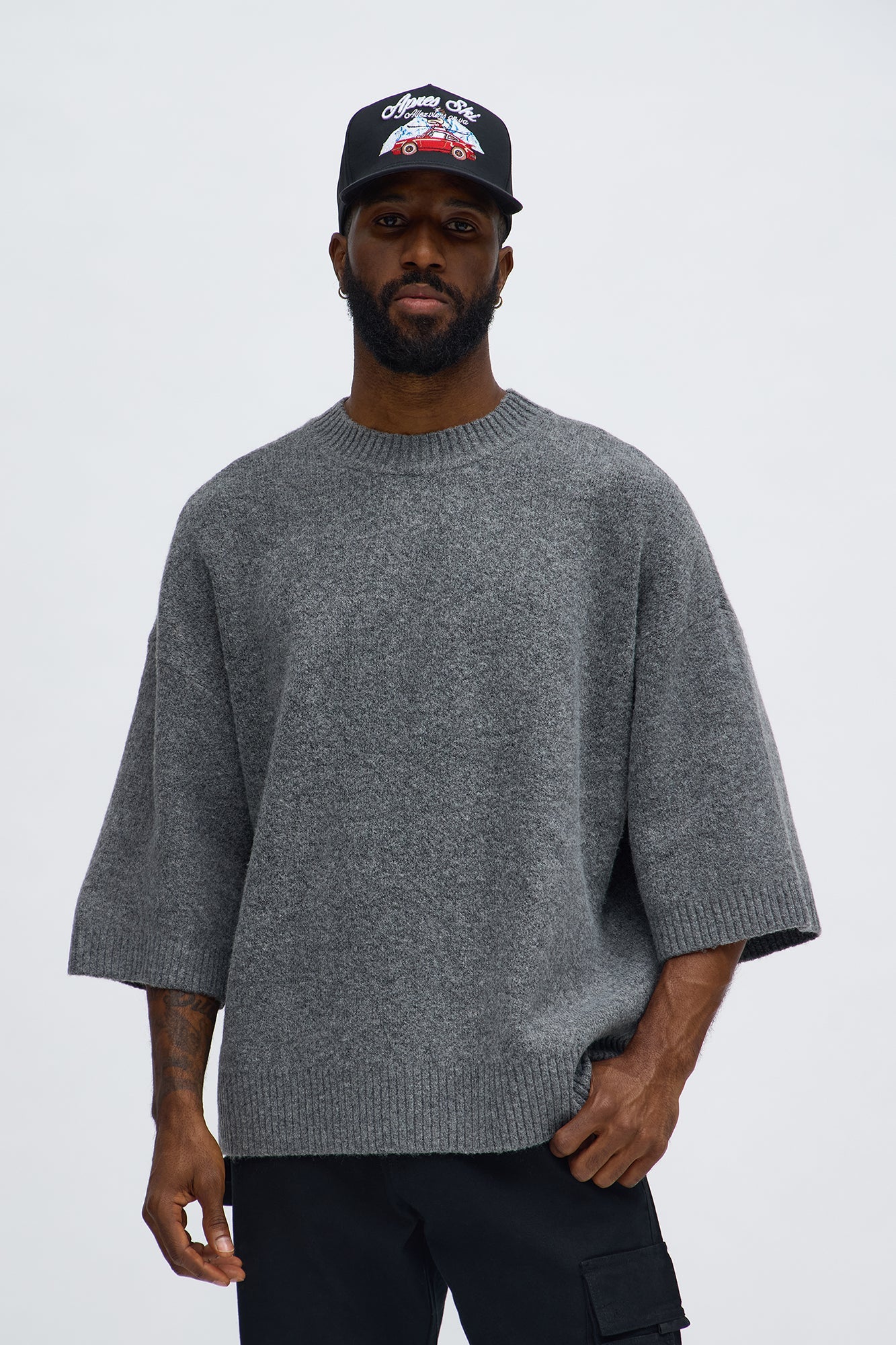 Oversized Ararat Sweater Shirt - Grey Fashion Nova