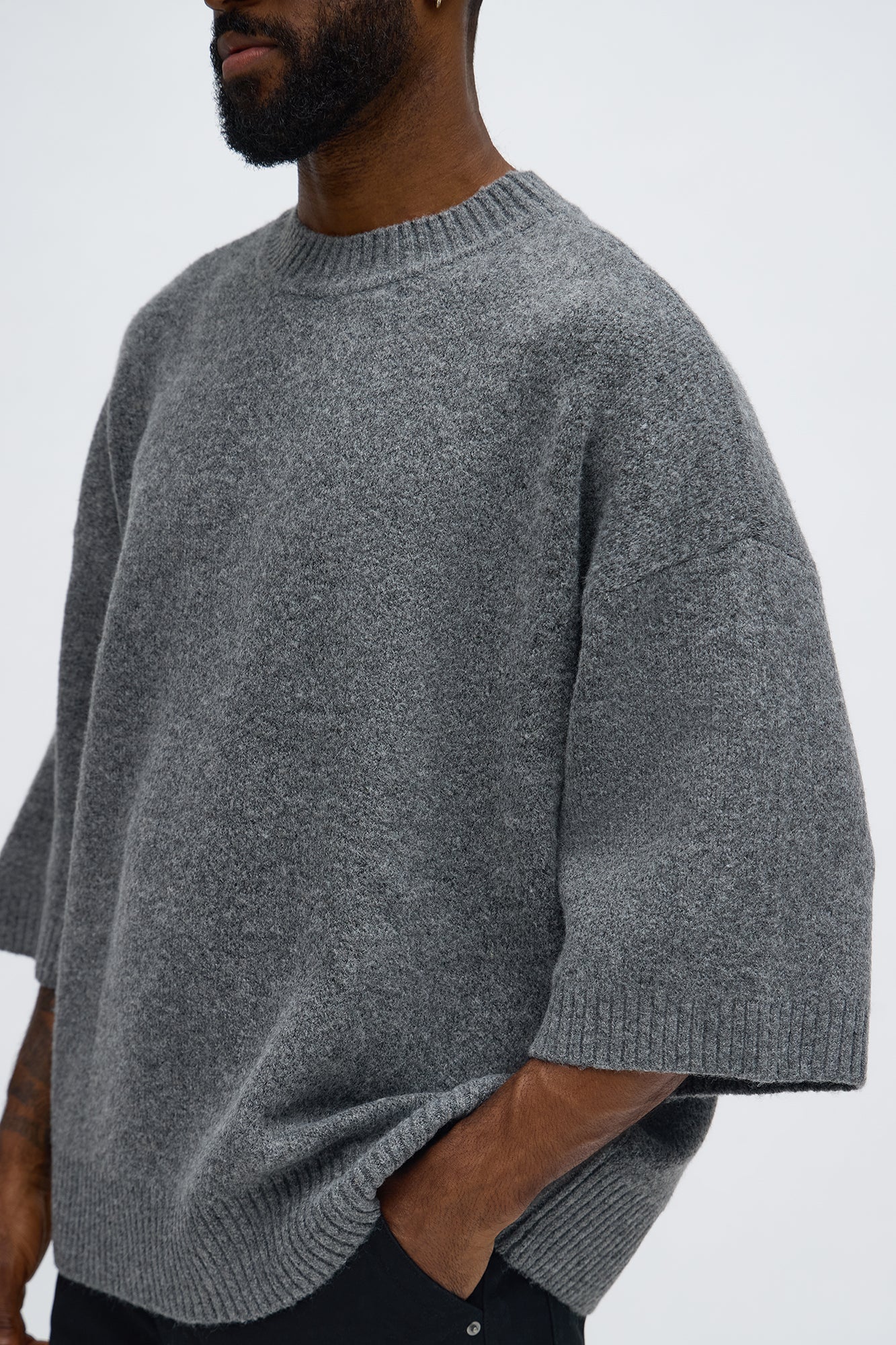 Oversized Ararat Sweater Shirt - Grey Fashion Nova