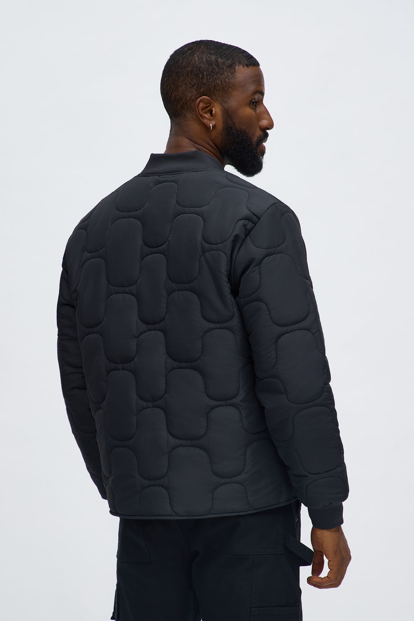 Geo Quilted Jacket - Black Fashion Nova