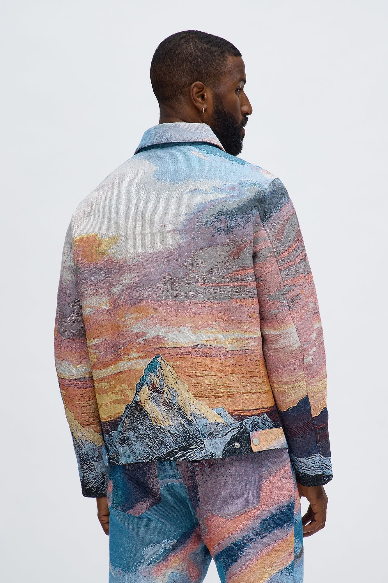 Peak Era Tapestry Work Jacket - Orange Fashion Nova