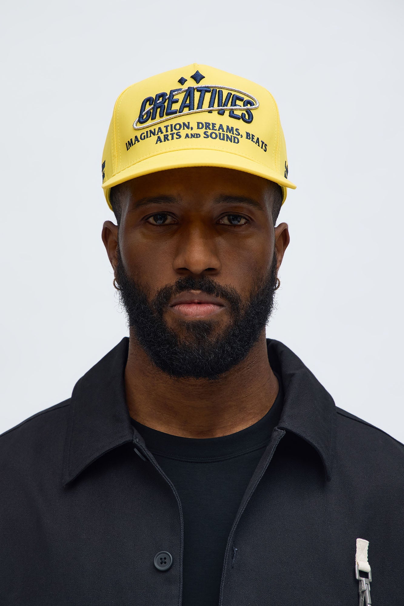 Creatives Nylon Structured Snapback Hat - Yellow Fashion Nova