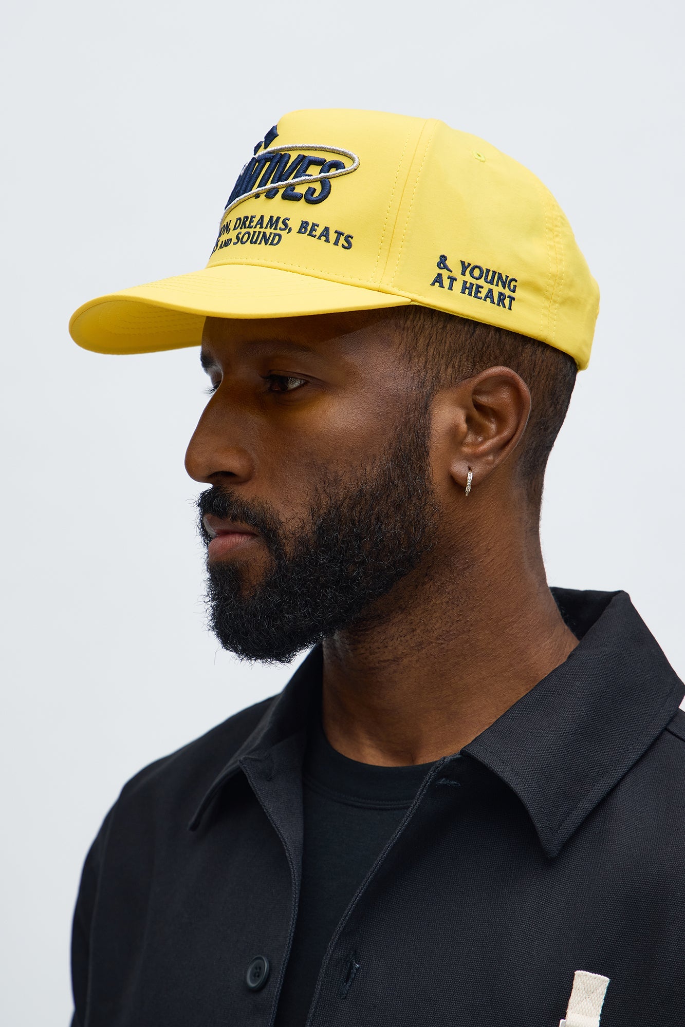 Creatives Nylon Structured Snapback Hat - Yellow Fashion Nova