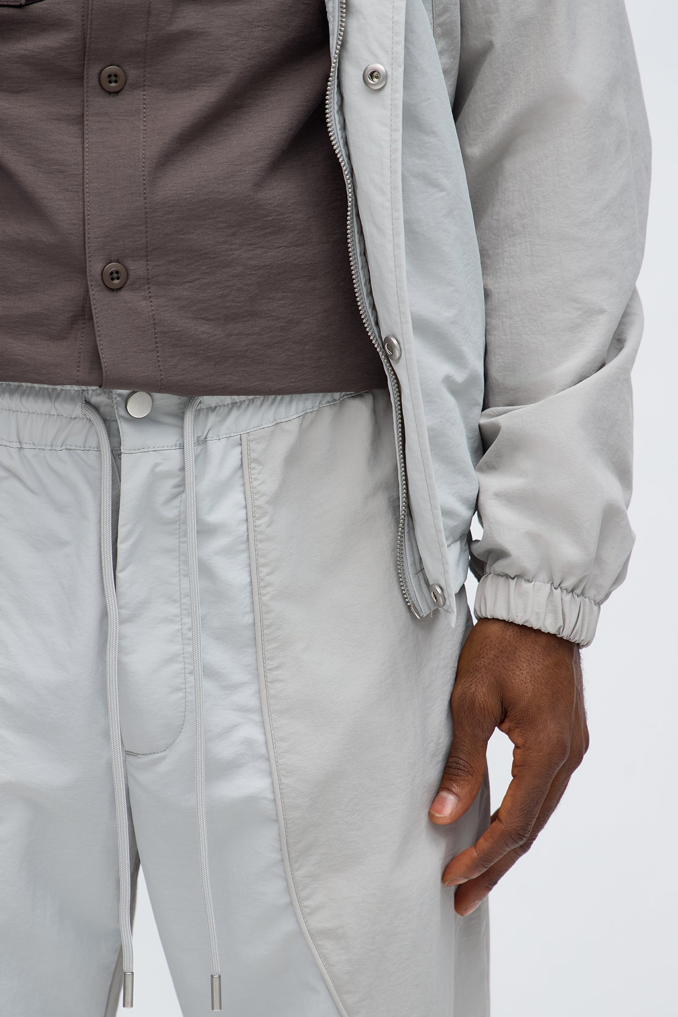 Straight Big Waves Track Pant - Grey Fashion Nova