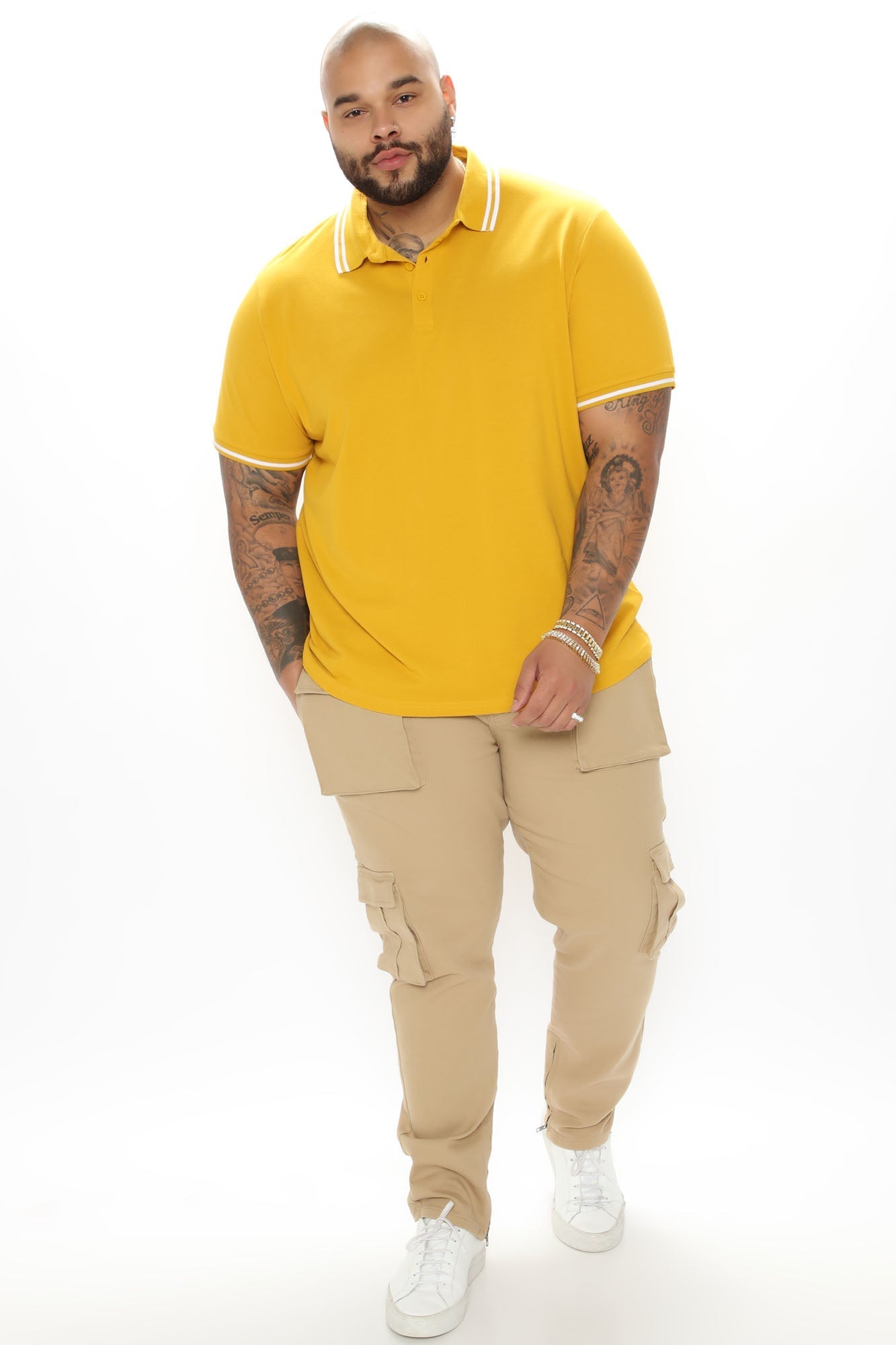 Wilson Short Sleeve Polo - Mustard Fashion Nova